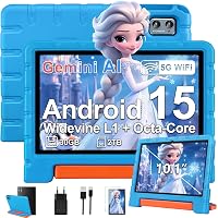 ZIOVO Tablet Bambini 10 Pollici Tablets Android 15, 30GB RAM+64GB ROM(TF 2TB)