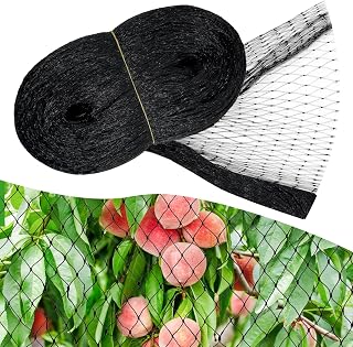 Vogelschutznetz 4x10m, Schwarz Pflanzenschutznetz, Taubennetz Balkon, Teichnetz Vogelnetz Engmaschig, Gartennetz Obstbaumnetz für Balkon Gärten Teich Kirschenbaum