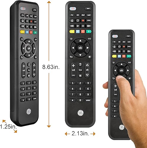 Miniatura 3 de GE Mando a distancia universal con compartimento remoto de transmisión de Roku o Fire TV, uso con Samsung, Vizio, LG, Sony, Sharp, Apple TV, TCL,