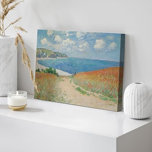 Miniatura 4 de wall26 Sendero a través del maíz en Pourville por Claude Monet Impresiones en lienzo giclée envueltas arte de pared de galería Estirado y enmarcado