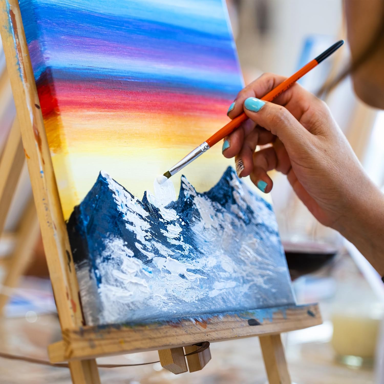 PHOENIX Long Stretched Canvas for Painting 8x16 Inch/6 Value Pack, 8 Oz Triple Primed 5/8 Inch Profile 100% Cotton White Blank Canvas, Rectangular Framed Canvas for Oil Acrylic & Pouring Art - Image 7