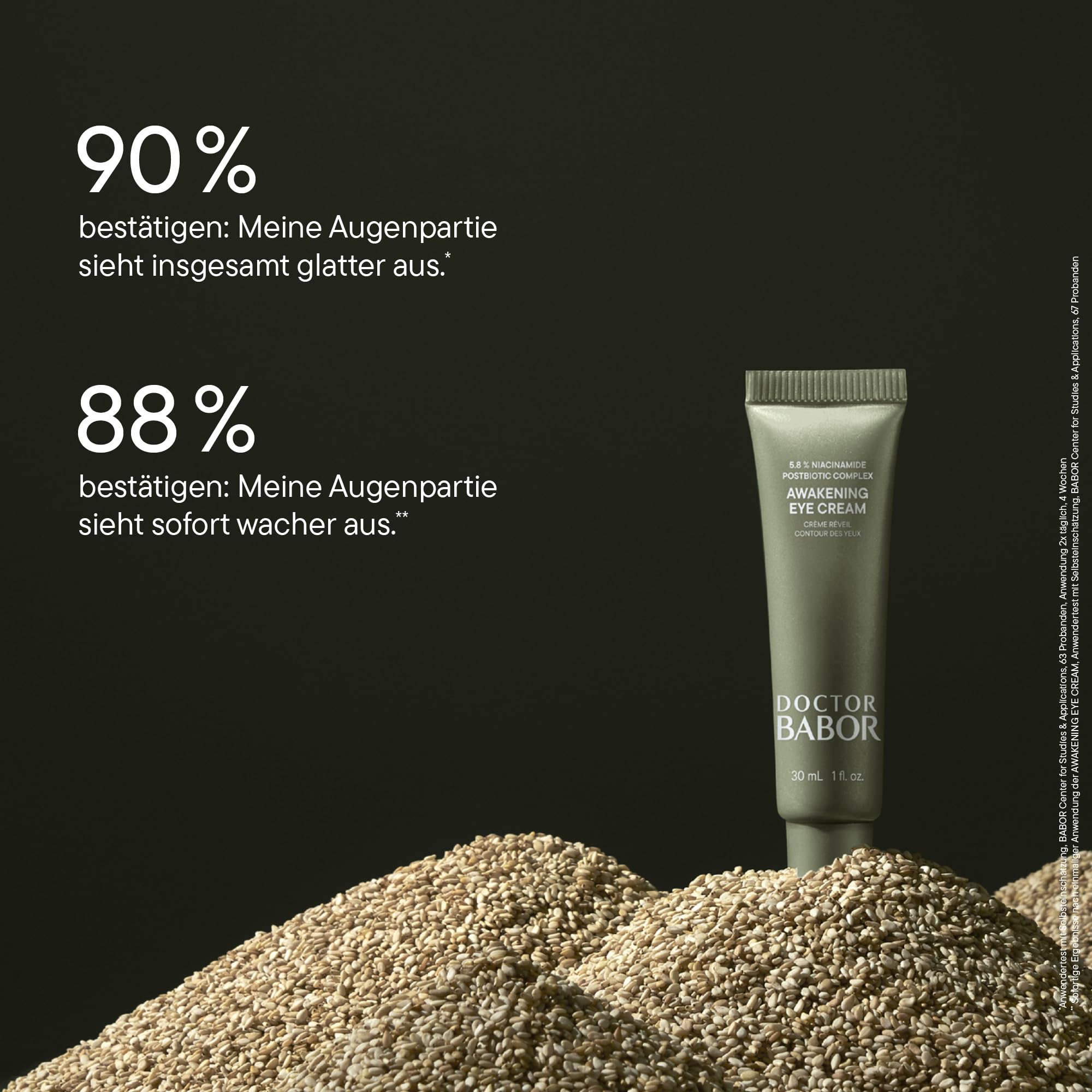 DOCTOR BABOR Microbiomic Awakening Eye Cream (15 ml) – vegane Augencreme zum Kaschieren von Augenschwellungen – professionelle Augenpflege für eine strahlende Augenpartie
