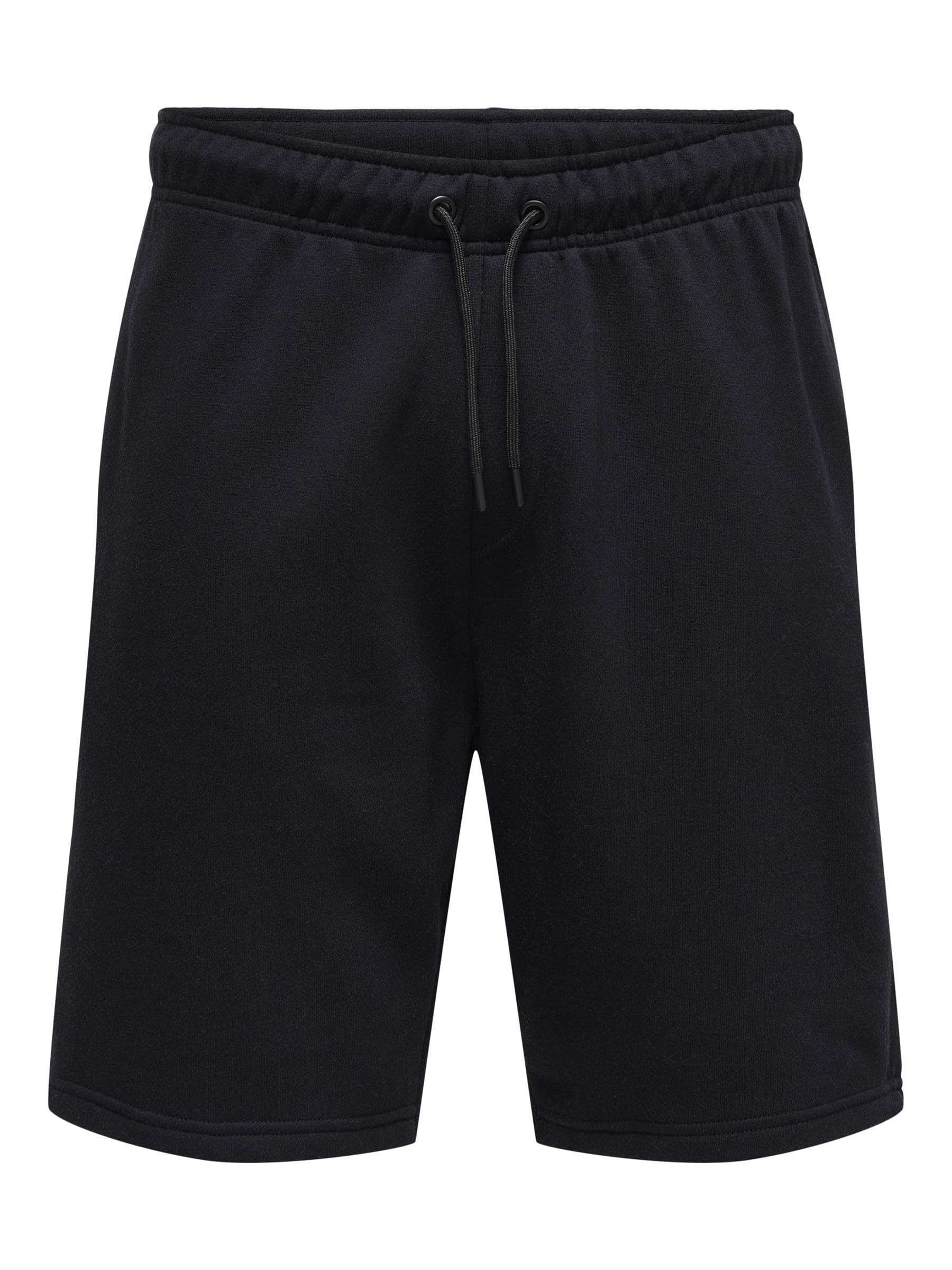 ONLY&SONS Men's ONSCERES Life Sweat Shorts NOOS, Black, M