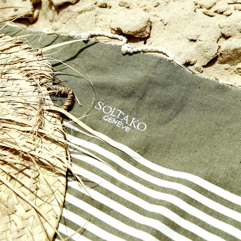 SOLTAKO Fouta XXL - Serviette Plage Anti Sable - Drap de Bain pour Hammam, Sauna, Yoga, Pique-Nique - Serviette de Bain Grande Taille - 200x200 cm - Drap 2 Personnes