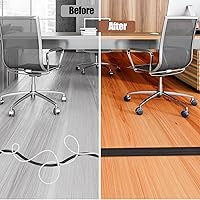 Vista 5 de Floor Cord Cover Self Adhesive Cord Hider,3.3FT Cable Management, Extension Strip Protector for Wires, Prevent Cable Trips for Offices, Gyms