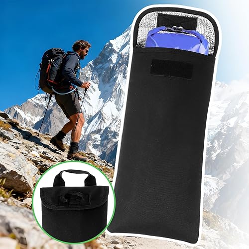 Miniatura 9 de Bolsa de agua para mochila  Vejiga aislada a prueba de fugas de 3L  Funda aislante de hidratación  para camping, correr, ciclismo, mochilero,