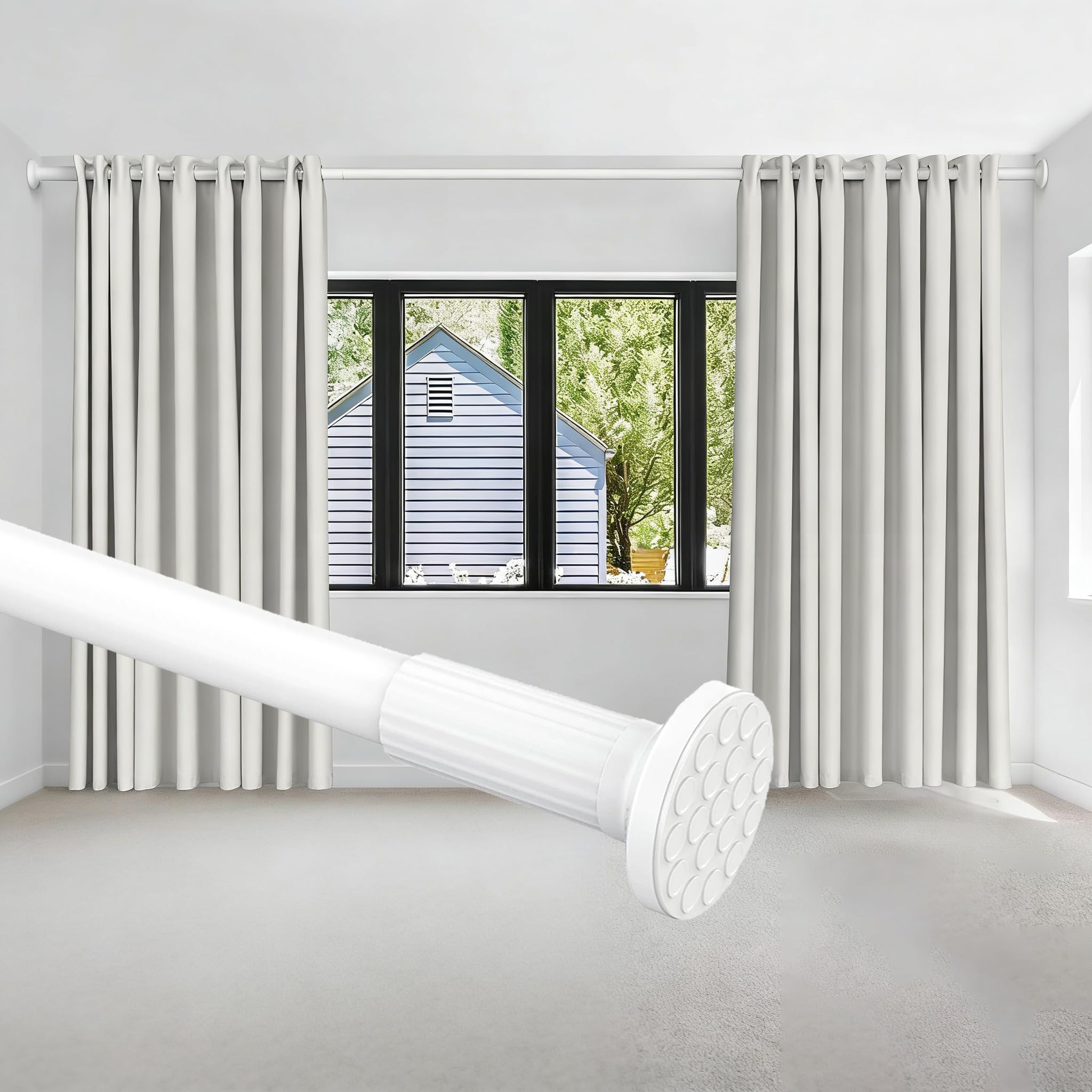 Bastone per Tenda a Pressione Senza Forare, Bastone Tenda Doccia, 72
