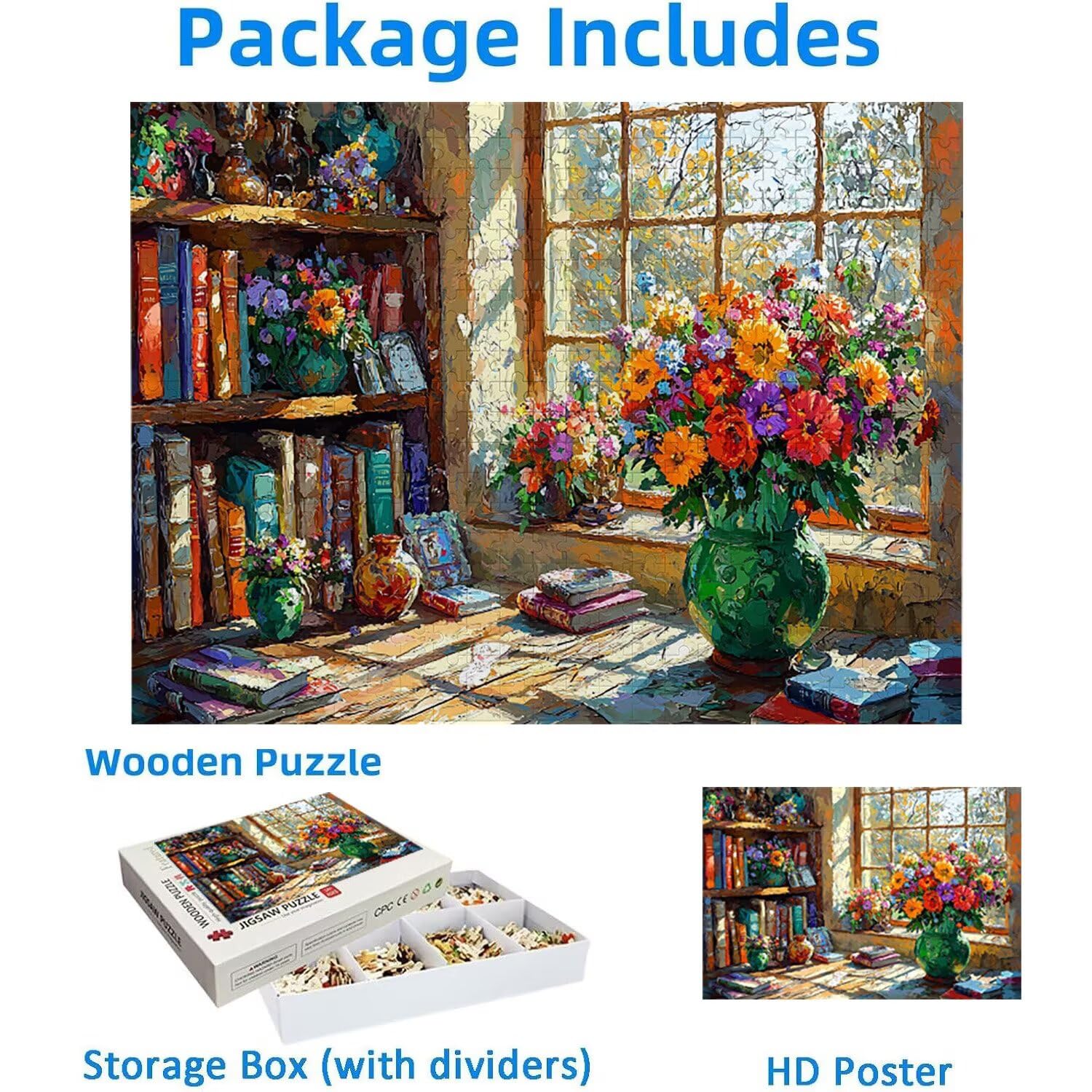 1000 sztuk puzzli, biblioteka 1000 sztuk puzzli dla dorosłych, prezent rocznicowy, prezent świąteczny, dekoracja domu, zapobieganie degeneracji mózgu u osób starszych v-780