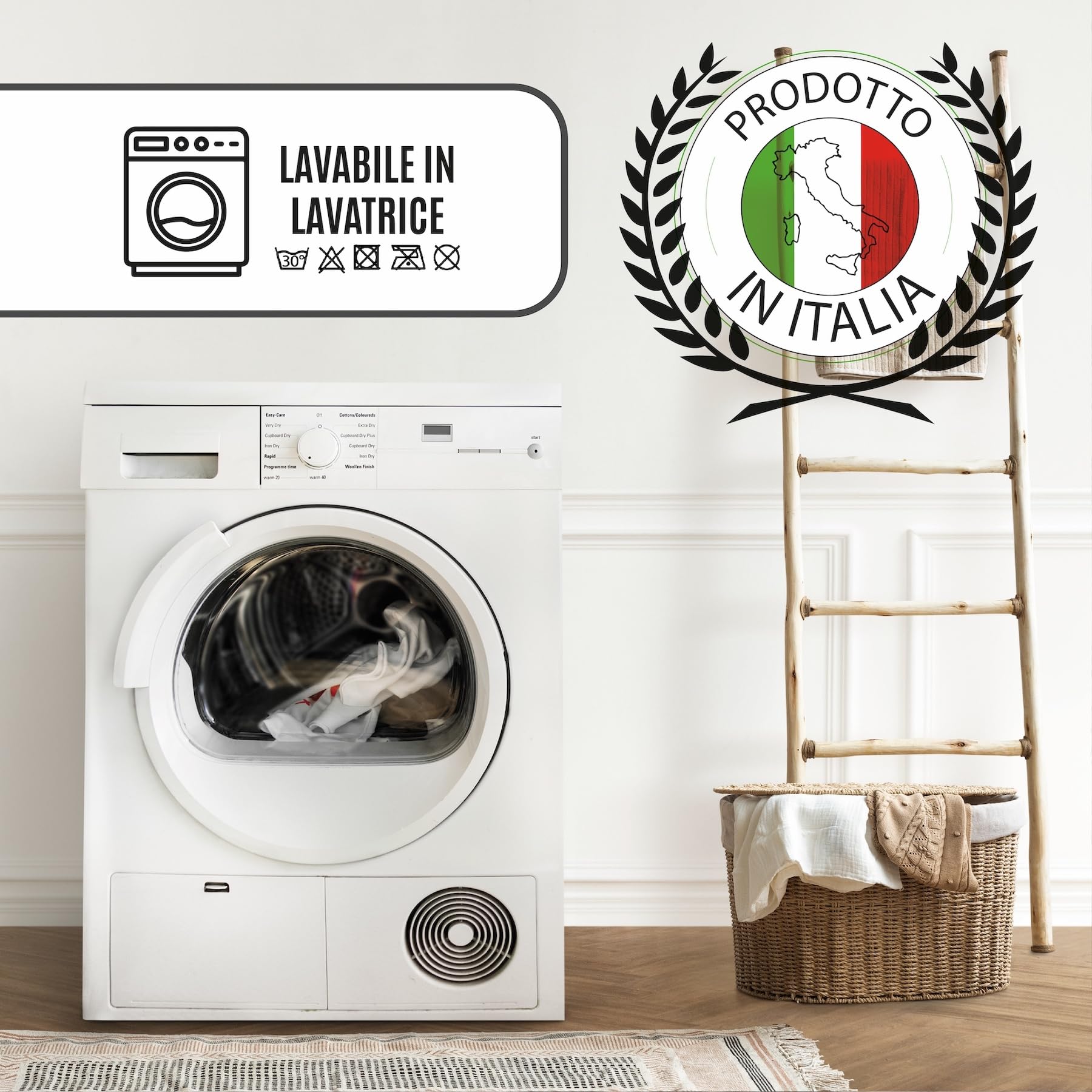 Tapis Ethnique Fiorato Sahara, antidérapant, doux et lavable, pour salon, chambre, bureau, différentes tailles (daim, 115 x 175 cm)