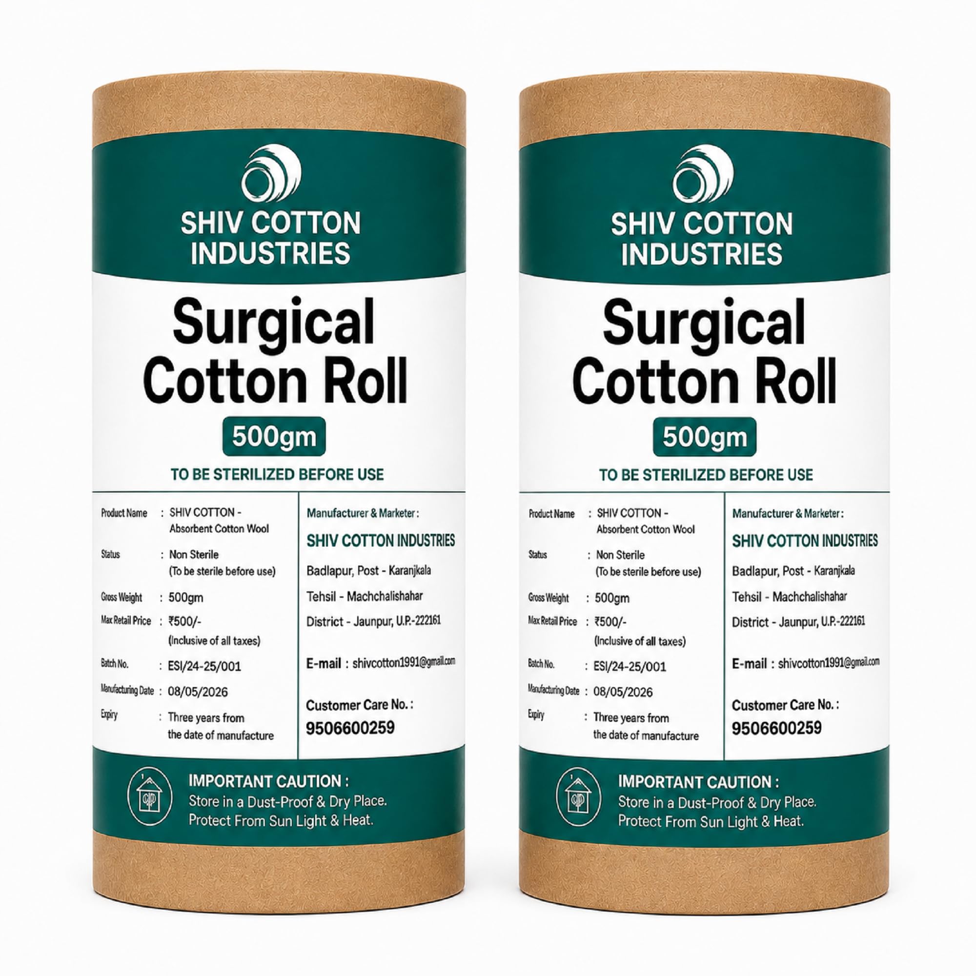 1Kg/ Net Wight Surgical Cotton Roll | 100% Pure Absorbent Cotton Wool for Medical, Baby Care & First Aid | Soft & Hygienic | Non-Sterile (1Kg/)-image-6