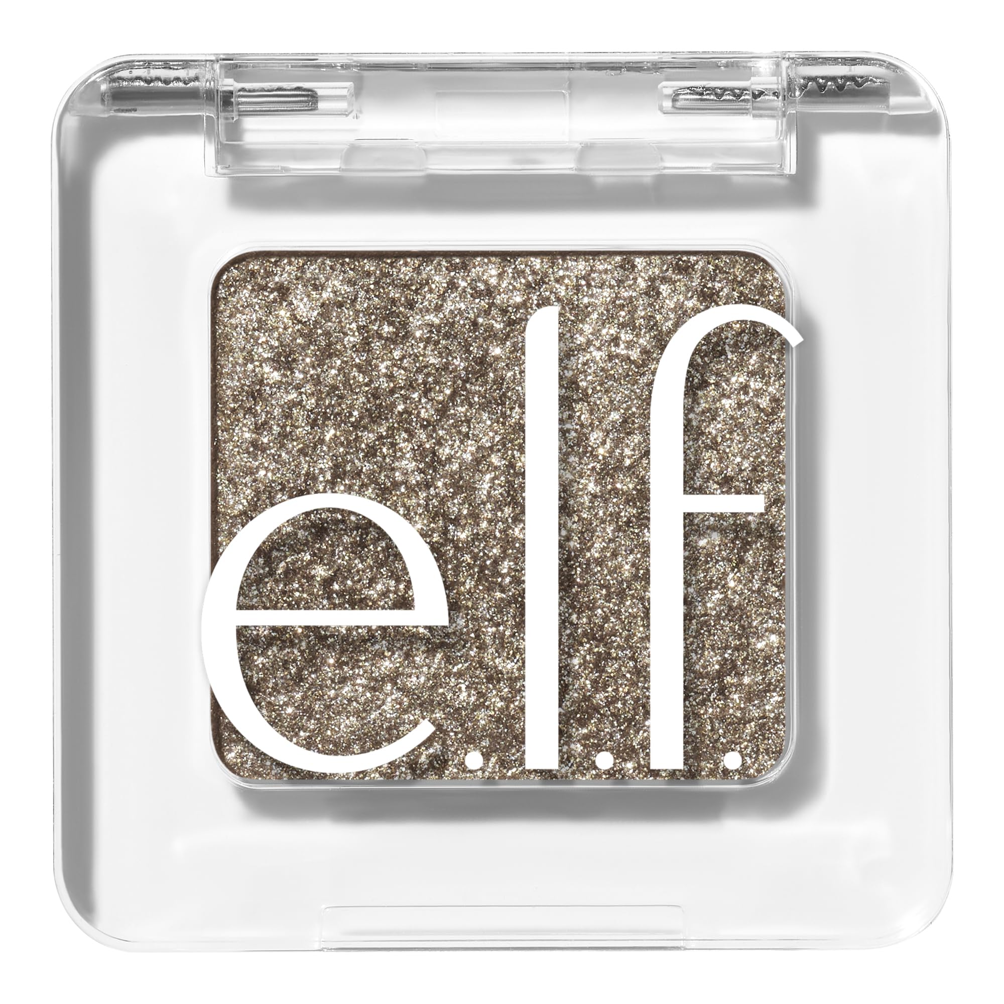 e.l.f. Powder Fine As Fleck Glitter Eyeshadow, Long-Lasting Sheer Eye Makeup With A Shimmer Finish, Soft, Smooth Formula, Vegan & Cruelty-Free, Filthy Rich, Brown
