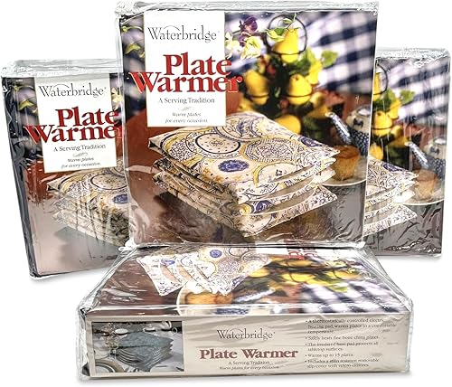 Miniatura 9 de Waterbridge Calentador eléctrico de placas, calienta hasta 15 platos grandes, color azul marino oscuro The Basic