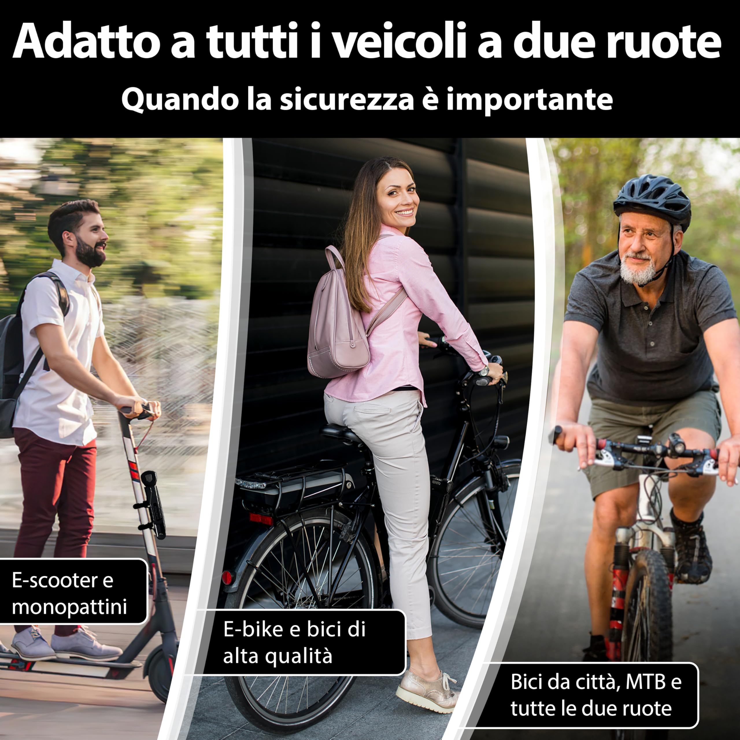 KOHLBURG Antifurto pieghevole per bicicletta con codice numerico | 110cm | Antifurto a combinazione resistente al tronchese con supporto | alta sicurezza | antifurti a cifre per e‑bike e bicicletta