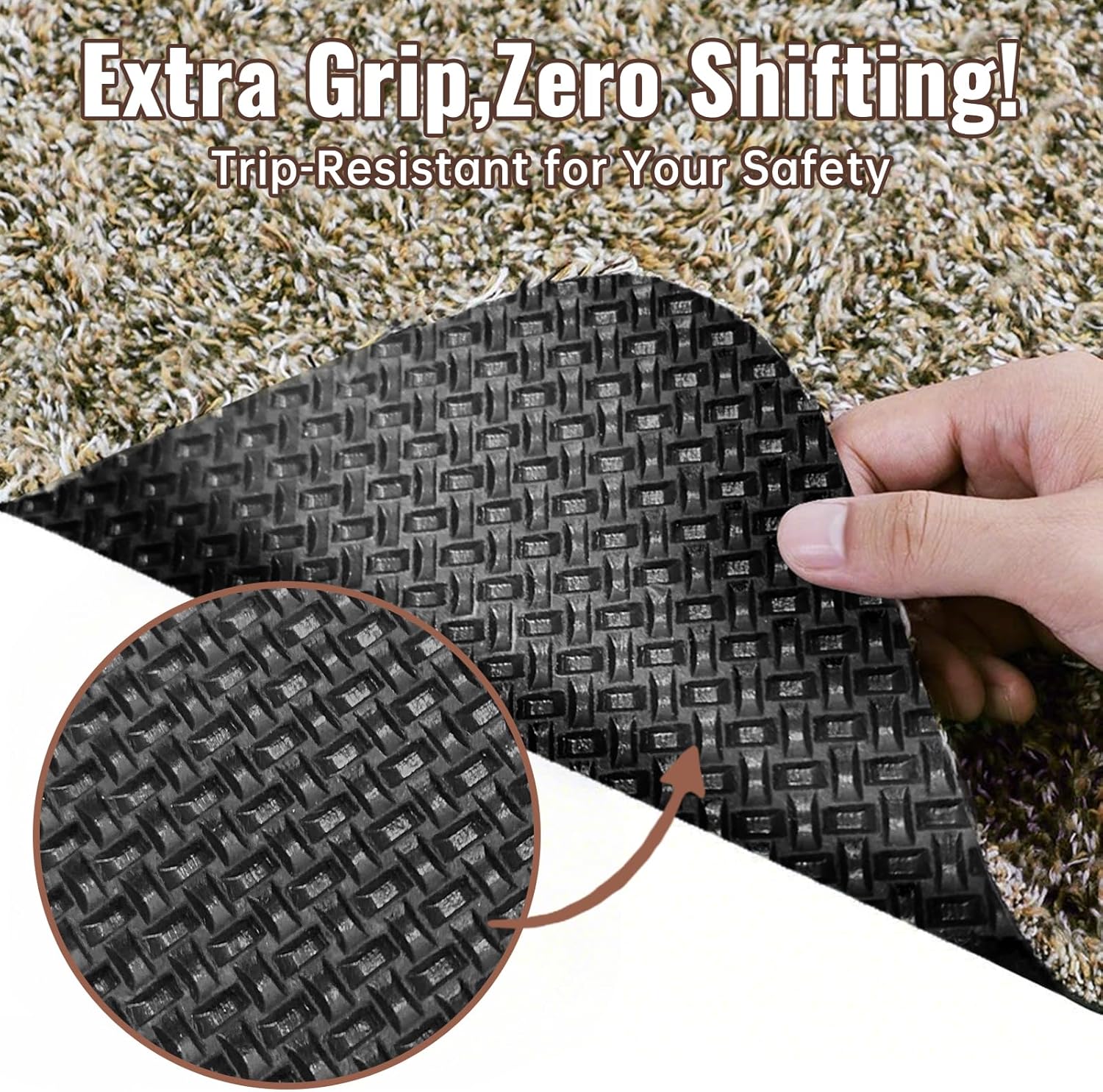 BEAU JARDIN 36"x24" Doormat Super Absorbent Mud Entryway Non-Slip for Dog Paws Dirt Wipe Trapper Mats Entrance Welcome Doormat Shoes Scraper Low Profile Latex Backing Washable