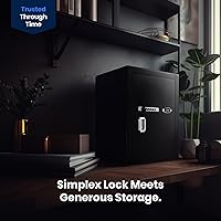 Vista 5 de Viking Security Safe VS-50SX, Heavy Duty Large Mechanical Simplex Lock, Multi-Gun Handgun Pistol Safe, Steel Construction, Pry-Resistant, Adjustable