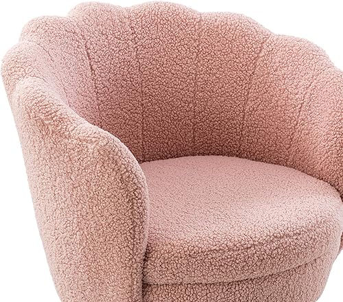 Miniatura 7 de Silla tapizada de terciopelo de vellón para sala de estar bonita silla de tocador con brazo trasero de concha marina cómoda silla tapizada