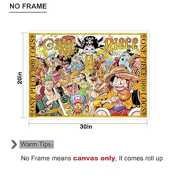 Amazon.co.jp: アニメポスター ルフィ キャンバス ウォール