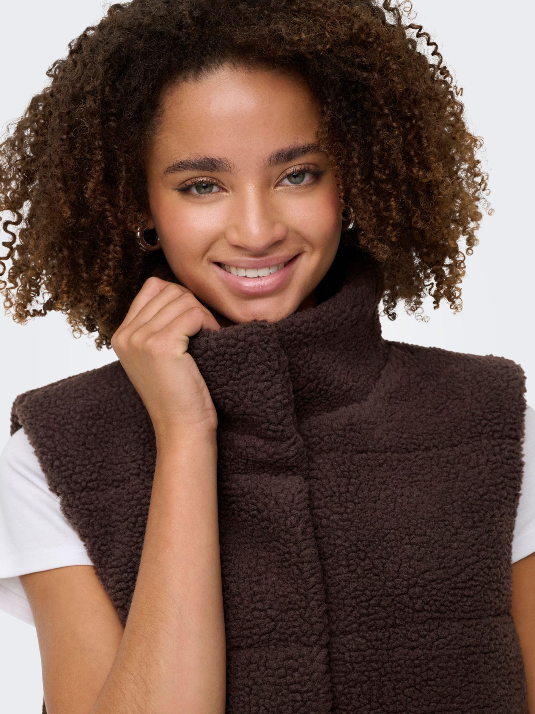 ONLY Kamizelka Kobiety Onlsandra Teddy Waistcoat Life CC Otw