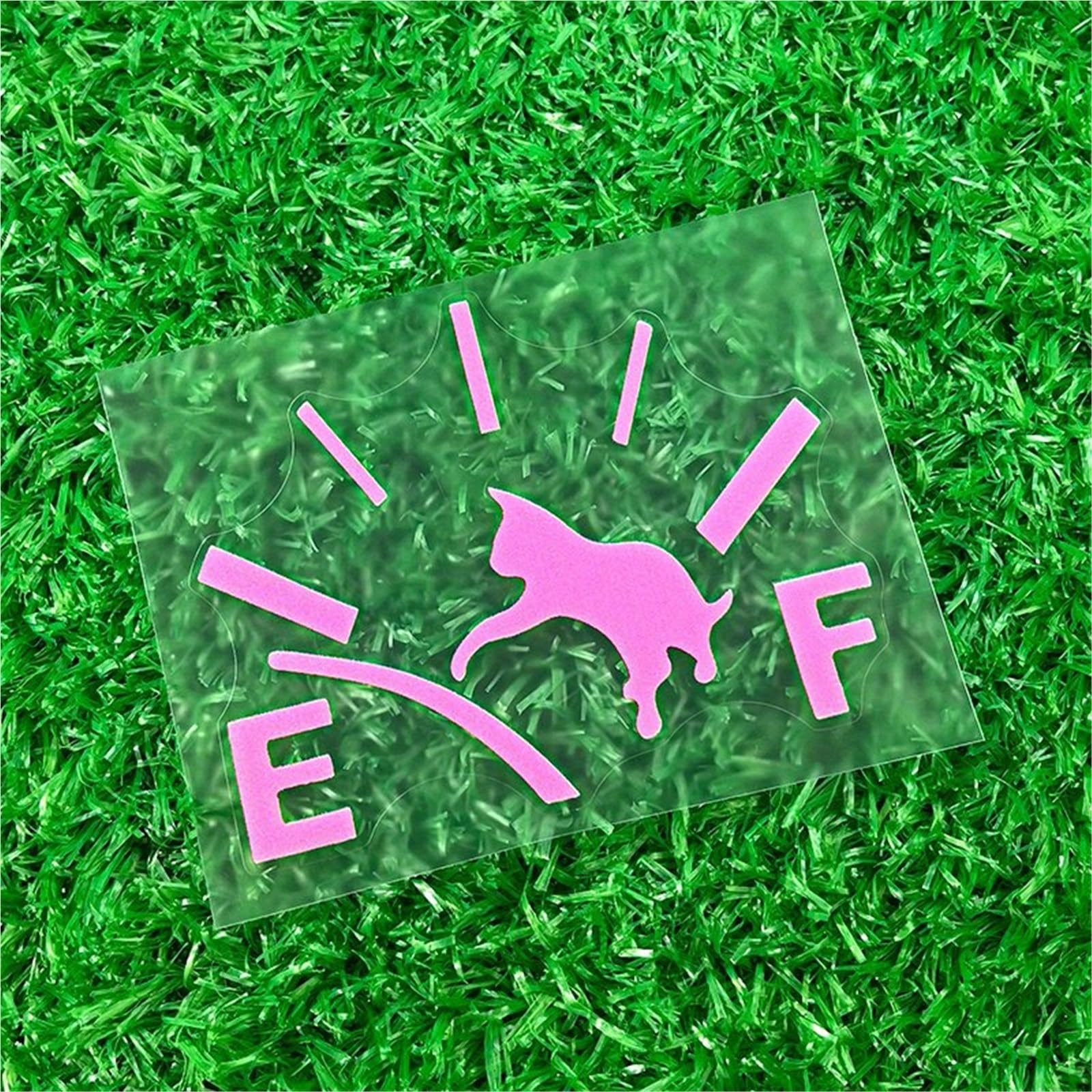 FGLFPXI Cat Sticker Waterproof Durable Decal for Motorcycle Helmets Car Fuel Caps, Easy to Apply Cartoon Decor