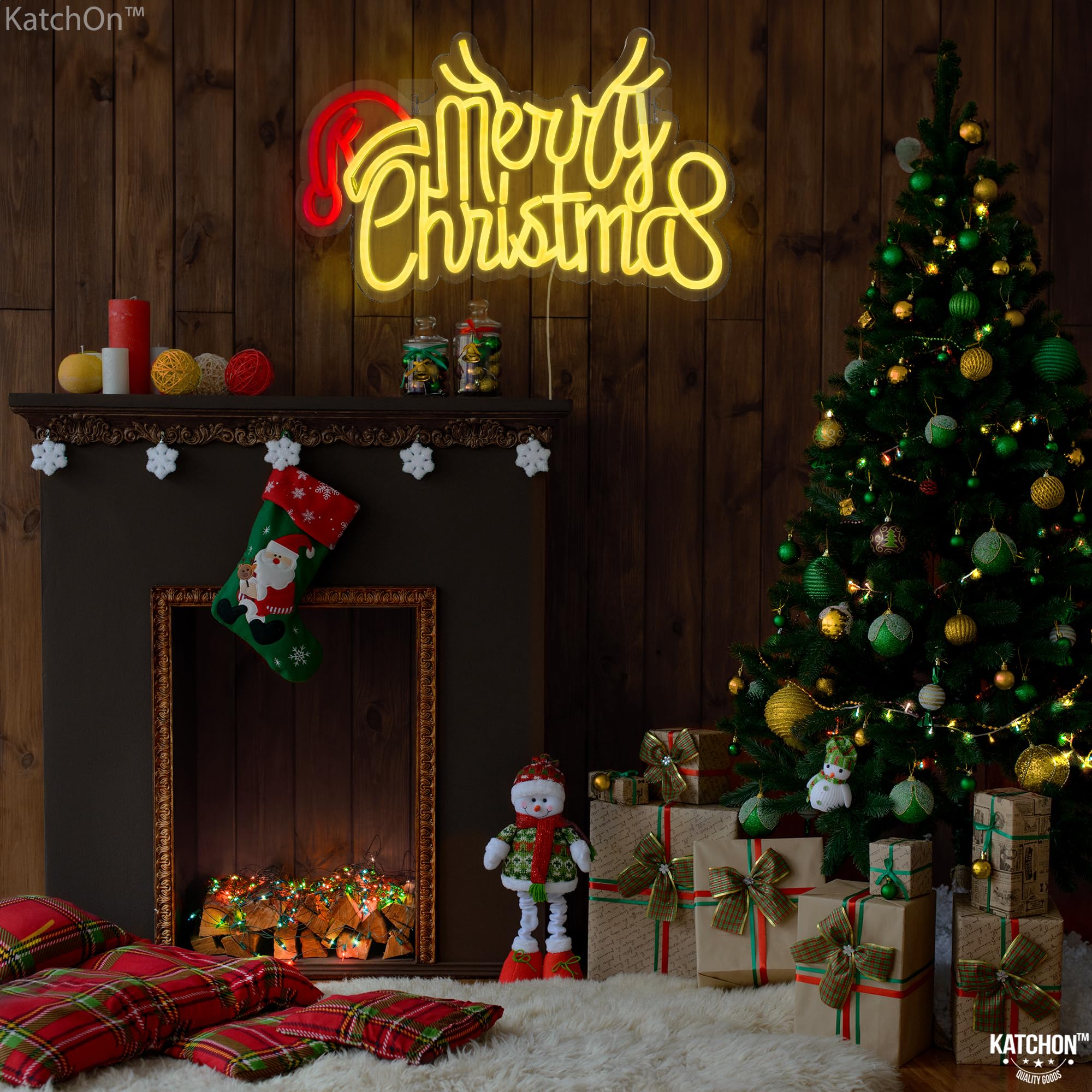 Décoration de Noël blanche avec bonnet