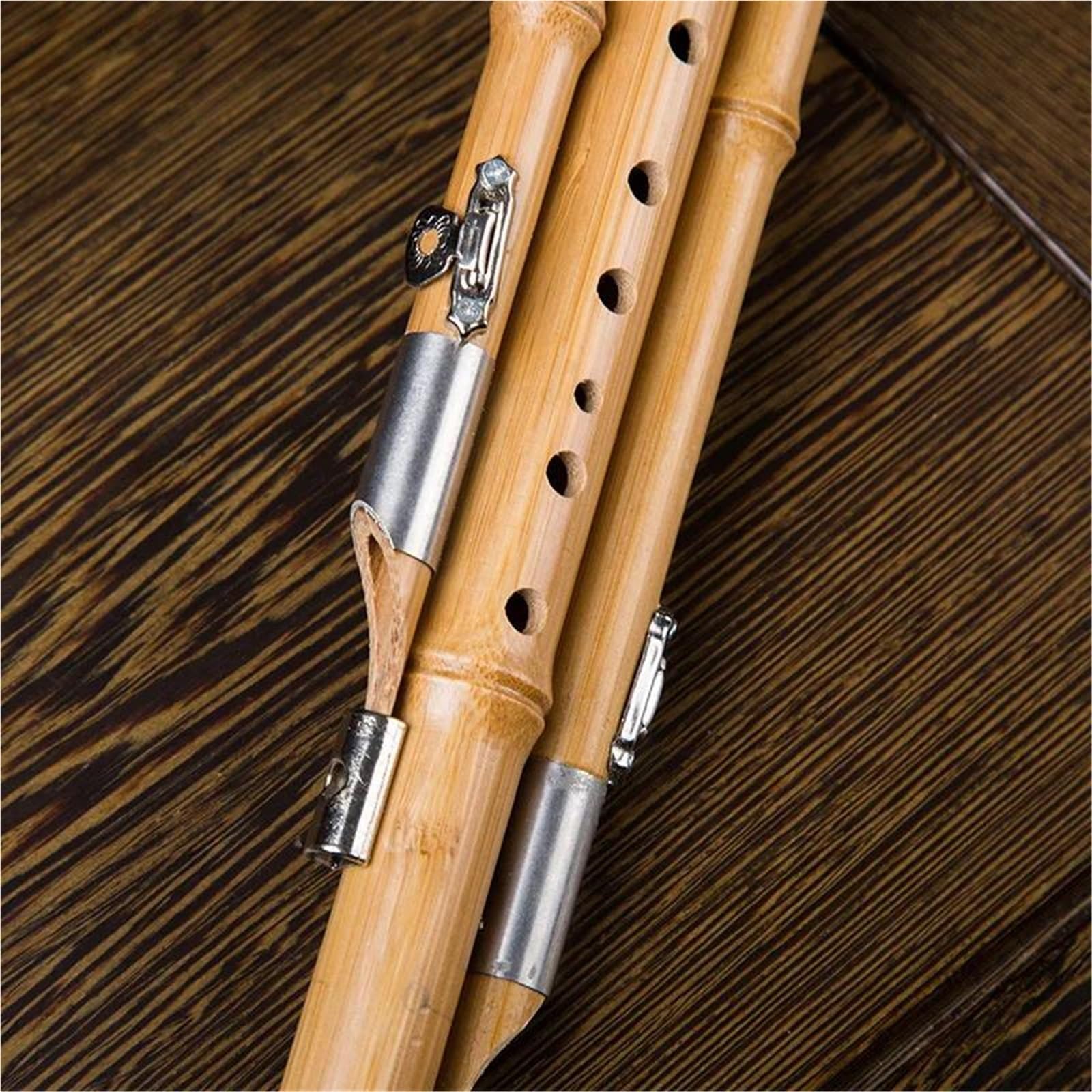 Hulusi Pour Les Débutants Nanzhu Bambou Trois Tons Hulusi C Ton BB Ton Adulte Débutant Naturel Hulusi Flûte Instrument À Vent Avec Étui(D)