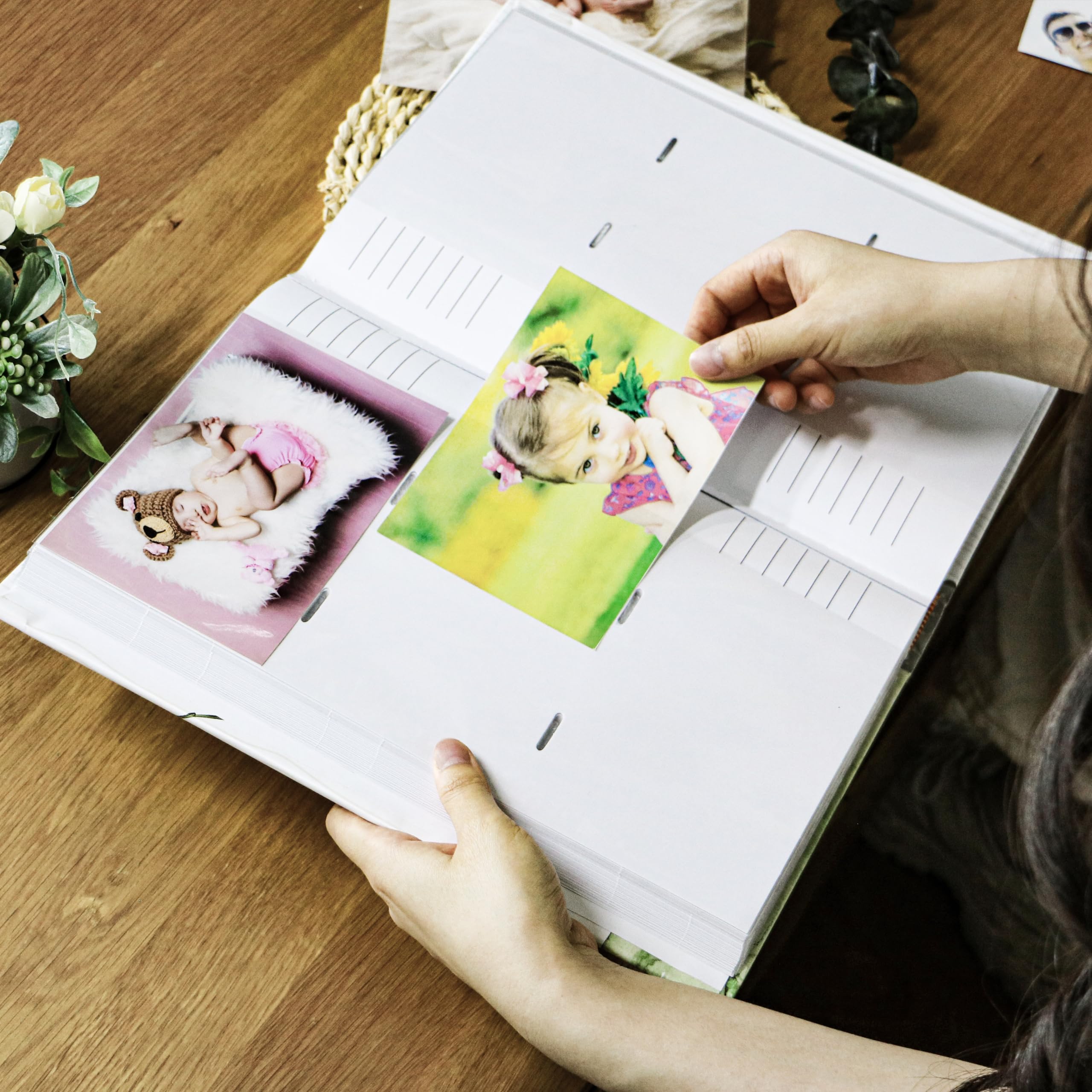 Holoary Album fotograficzny dla niemowląt, album na zdjęcia 10 x 15 cm, 300 zdjęć, pamiątkowy prezent z okazji narodzin dziecka, chłopca, dziewczynki i młodych rodziców, zwierzęta leśne, albumy