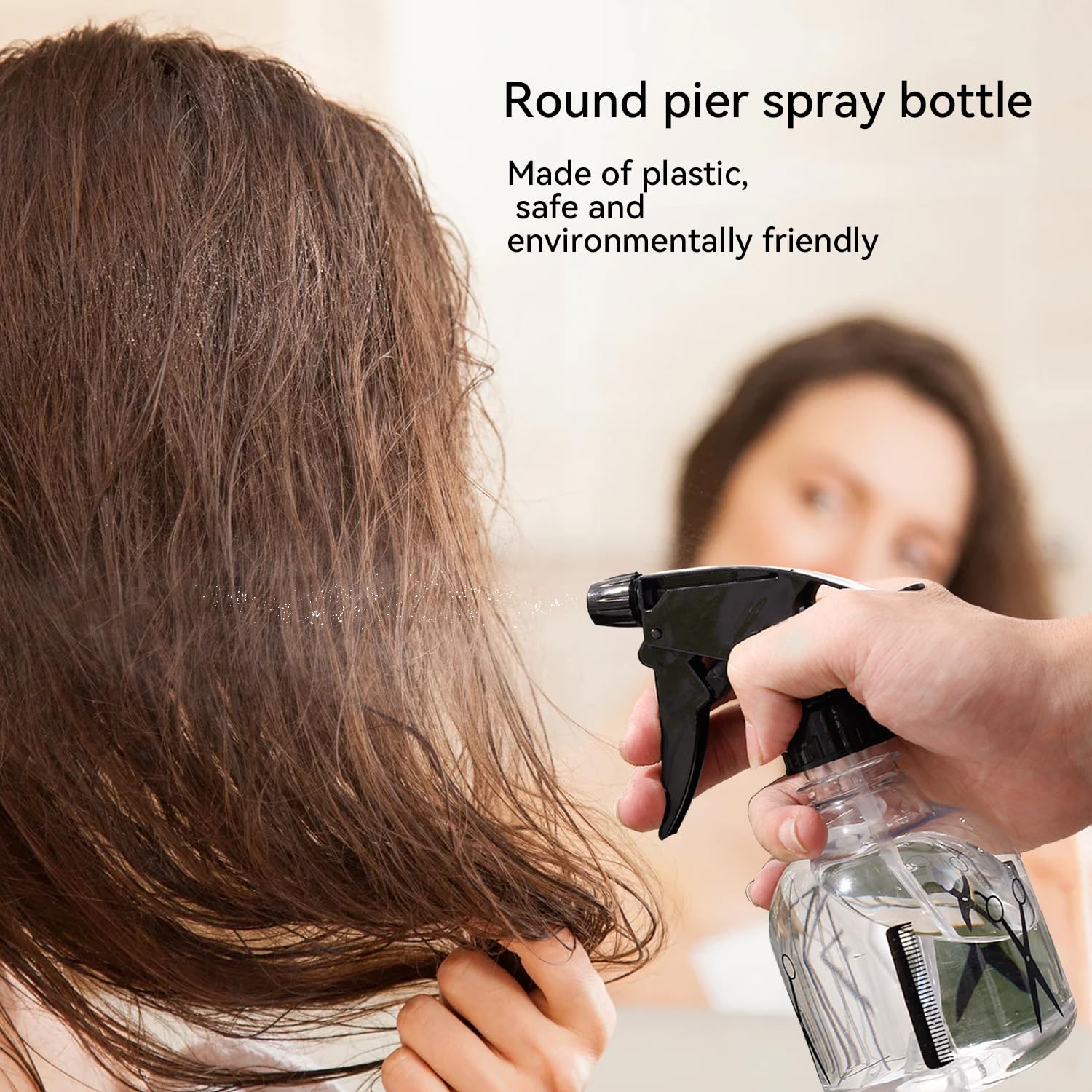Facewegen Flacon de pulvérisation pour cheveux rechargeable en plastique pour coiffure, plantes, nettoyage, brumisation et soins de la peau Facewegen Flacon de pulvérisation pour cheveux rechargeable en plastique pour coiffure, plantes, nettoyage, brumisation et soins de la peau