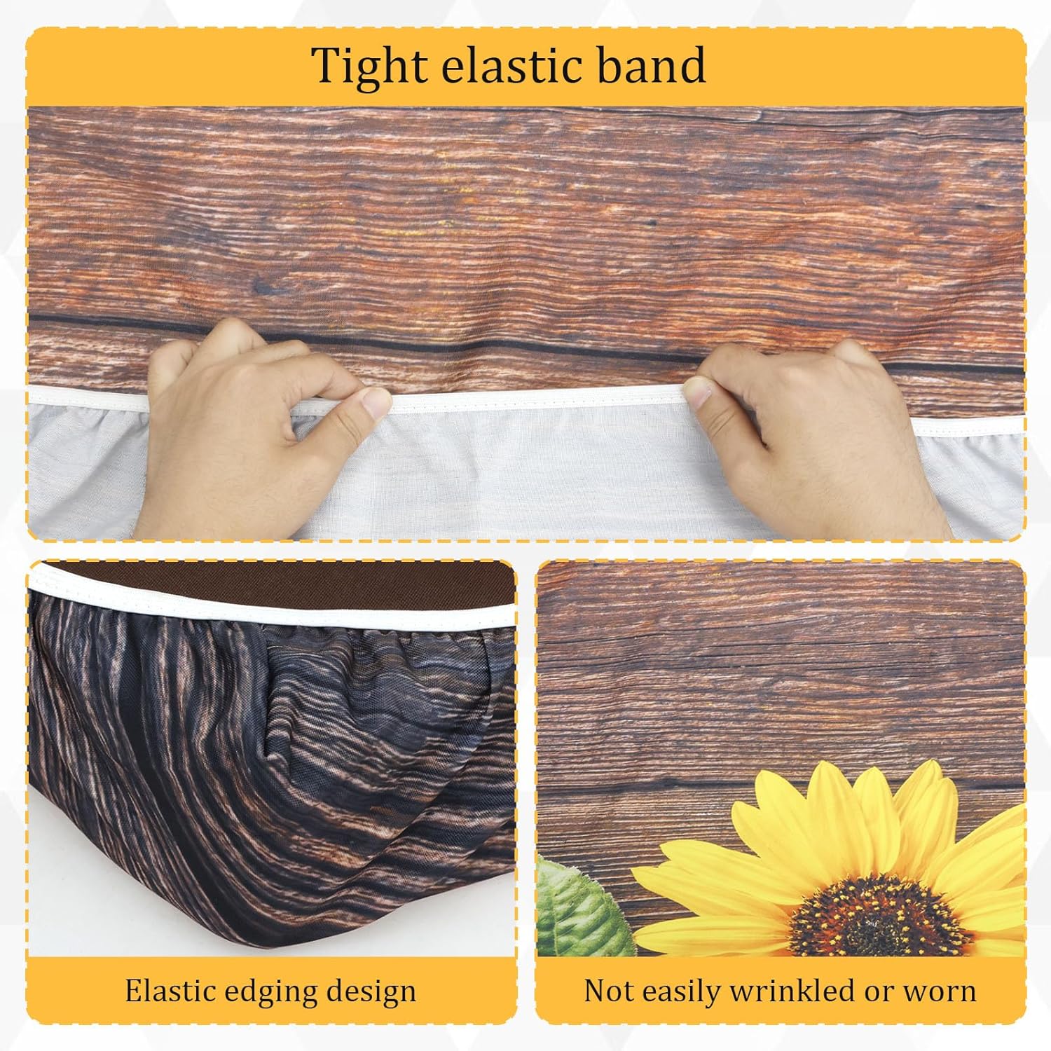 Picnic Table Cover Fitted with Bench Covers, Camping Essentials Waterproof Elastic Camping Tablecloth, Washable Fitted Tablecloths for 6 Ft Rectangle Tables and Seats for Outdoor, 72x30 In 3Pcs - Image 5