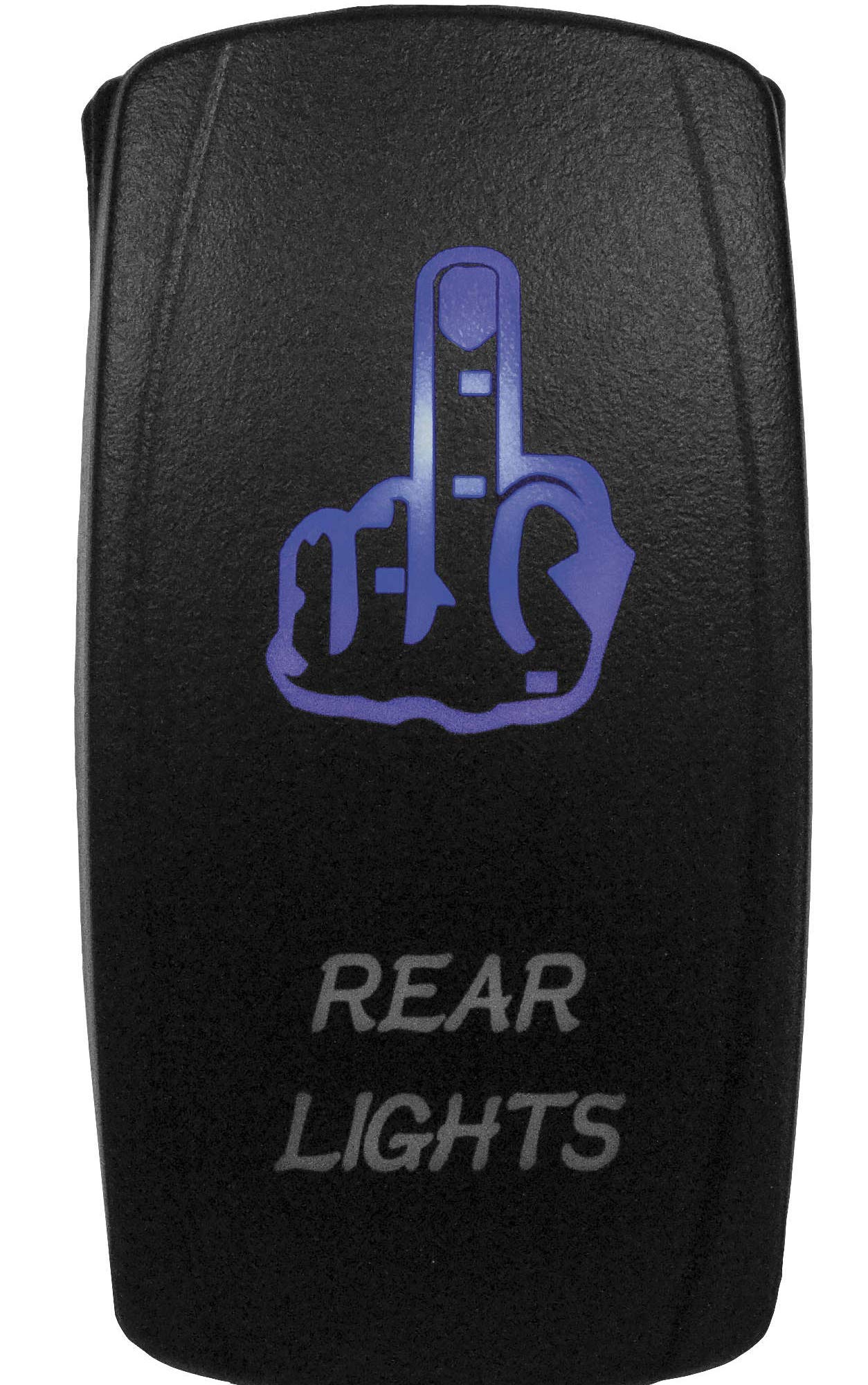 DragonFire Laser Etched LED Switch Finger Rear Light w/Blue LED (521387)