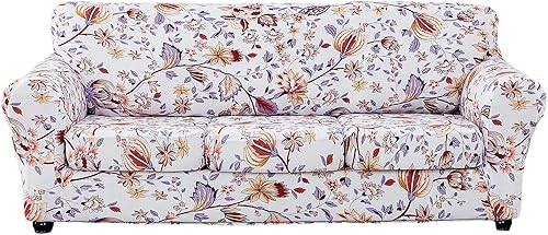 Miniatura 65 de CRFATOP Funda elástica para sillón de 2 piezas, suave y ajustable, con brazos, protector de muebles lavable para sala de estar, mascotas, perros,