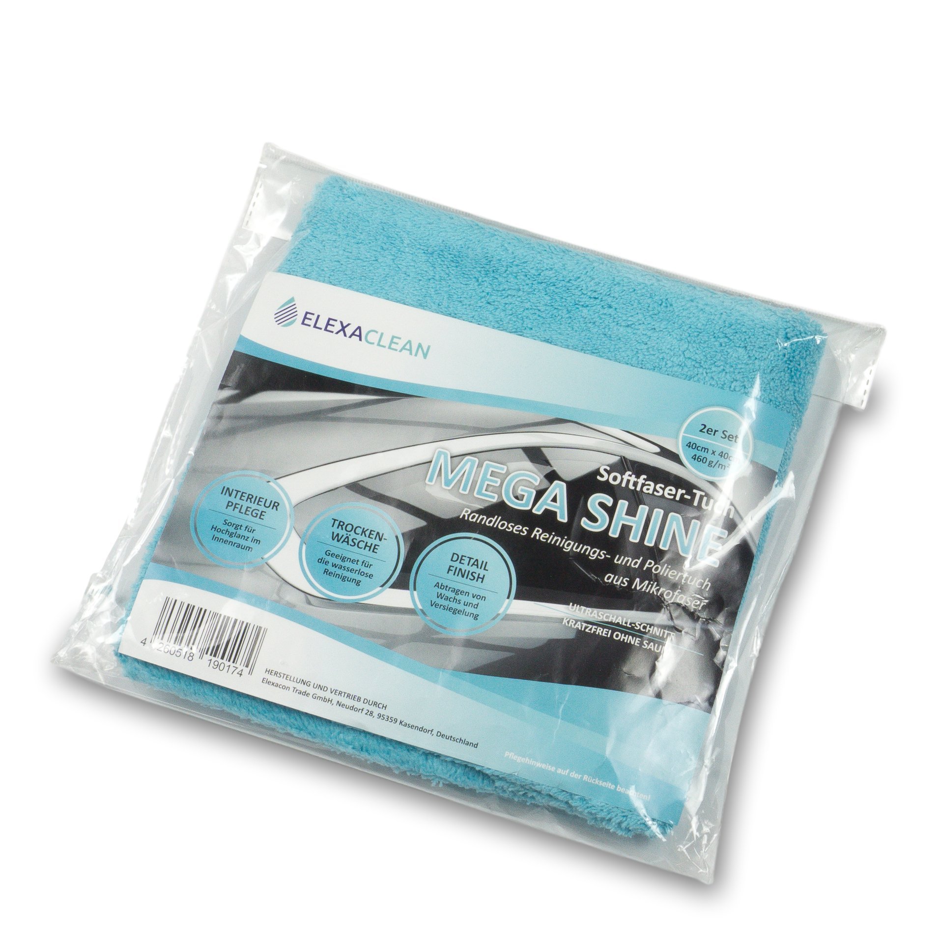ELEXACLEAN Premium Mikrofaser Set - Trockentuch Autotuch Poliertuch Waffeltuch (11-teilig), Profi Tücher zum Polieren, Trocknen, Reinigen