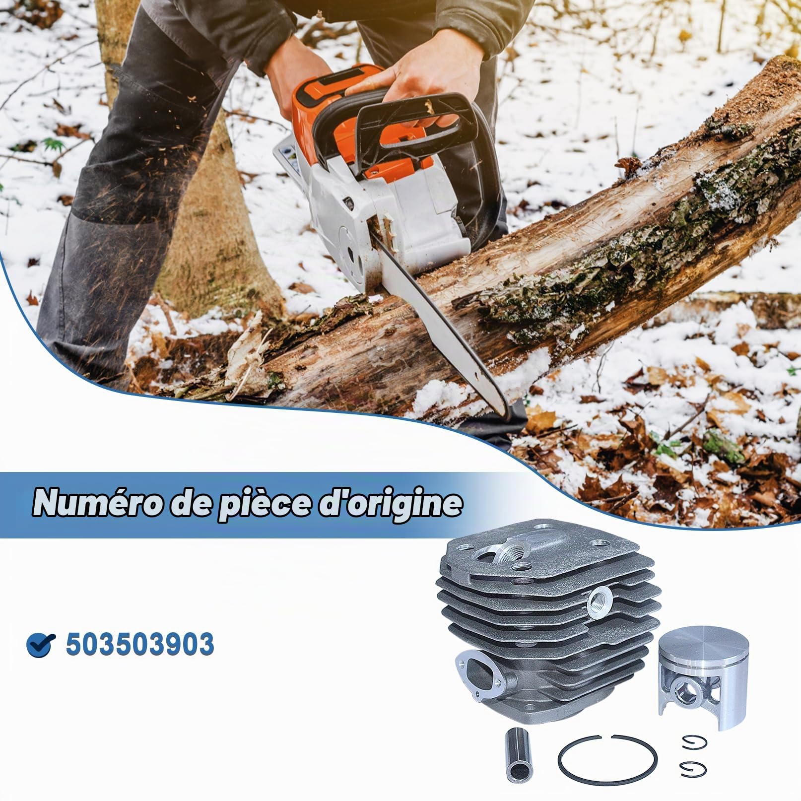 Kit de réparation de carburateur de cylindre 45 mm pour tronçonneuse Husqvarna 254 154 XP 254XP Remplace 503503903