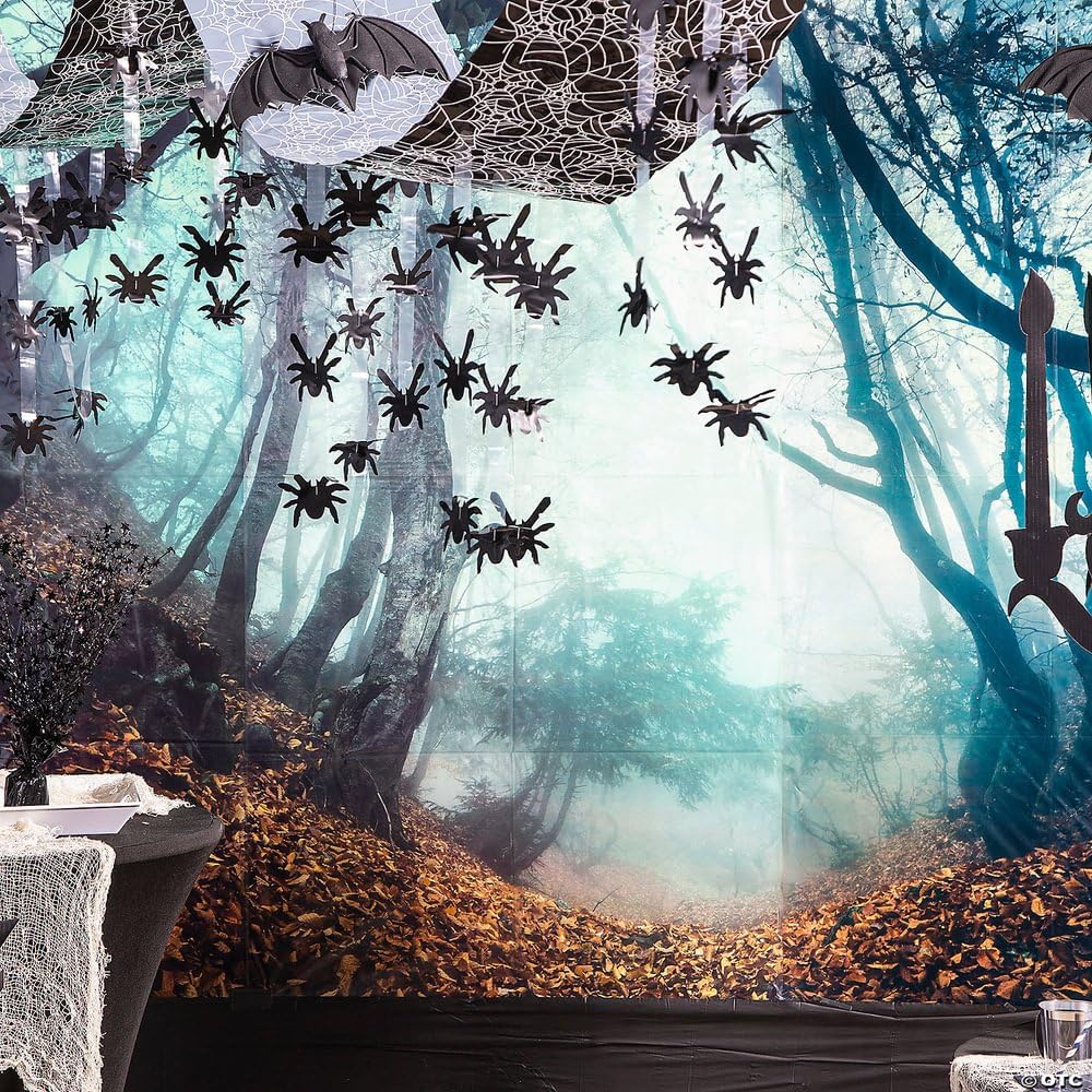 Halloween Theme Backdrop Door Banner Zombie Vampire Creepy Devil Hand Haunted Hoe Terror Theme Happy Halloween Party Decoration Supplies for Men Boys Red