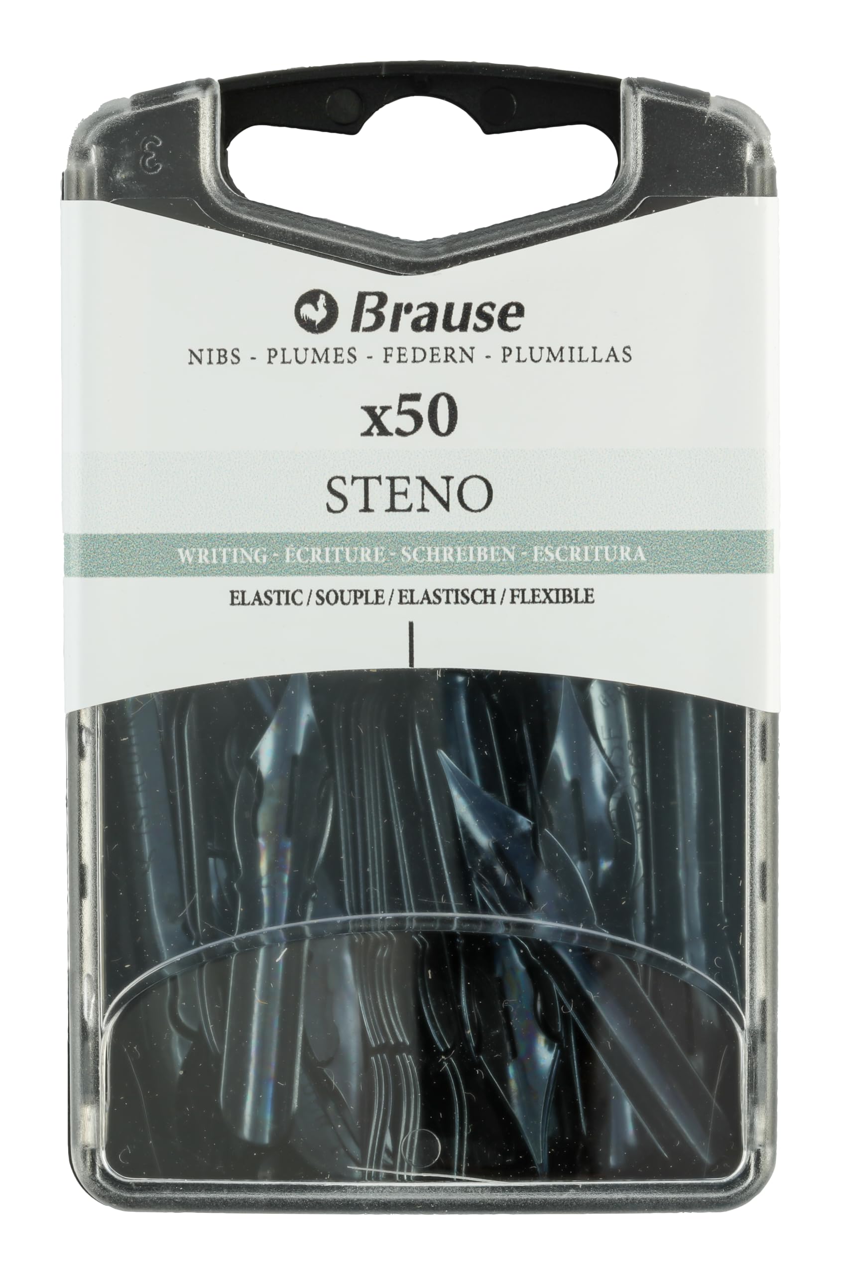Brause 361B - Plumes d'écriture pour porte-plume - Boite de 50 plumes sténo - Fabrication Allemande