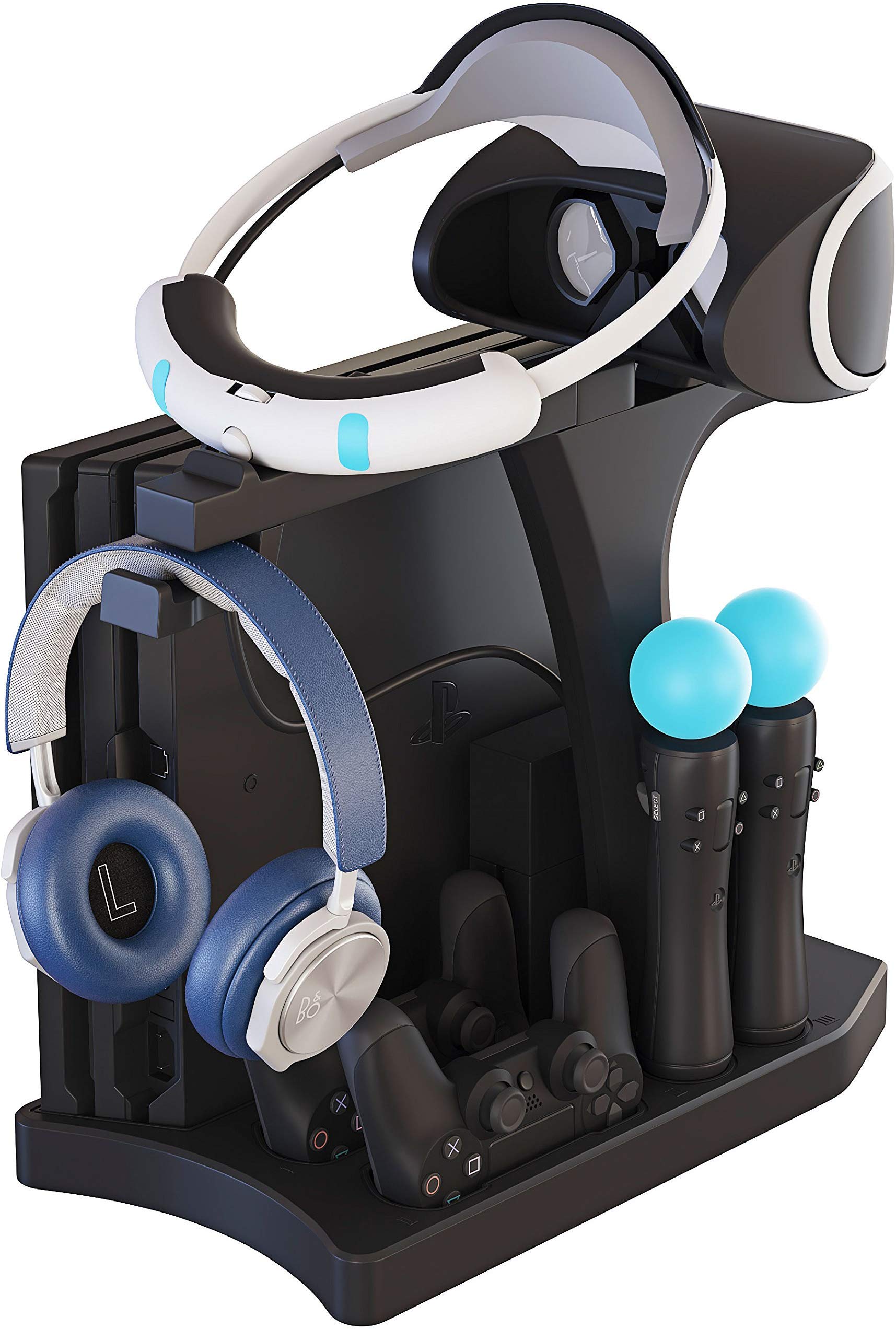 KJH PSVR Multifunction Vertical Stand For PS4,Slim,Pro,PSVR,PSVR2