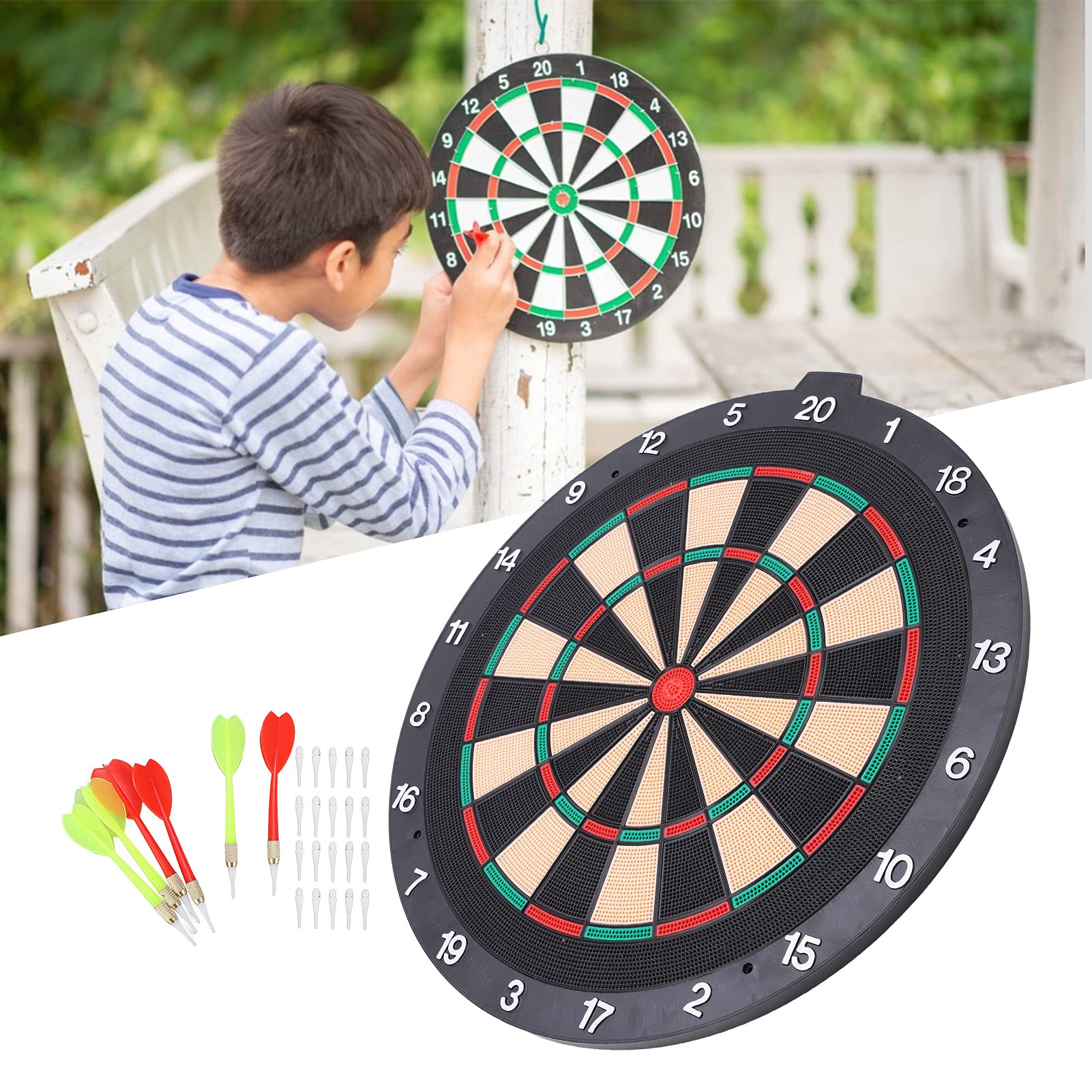 Amazon.co.jp: 子供用ダーツセット 18インチ プラスチックダーツボード