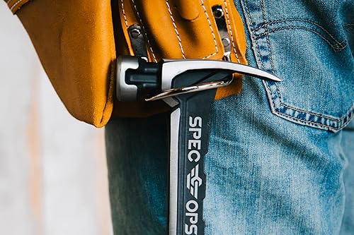 Miniatura 9 de Spec Ops Tools Framing Hammer, 22 oz, Rip Claw, cara lisa, agarre absorbente de golpes, 3% donado a veteranos