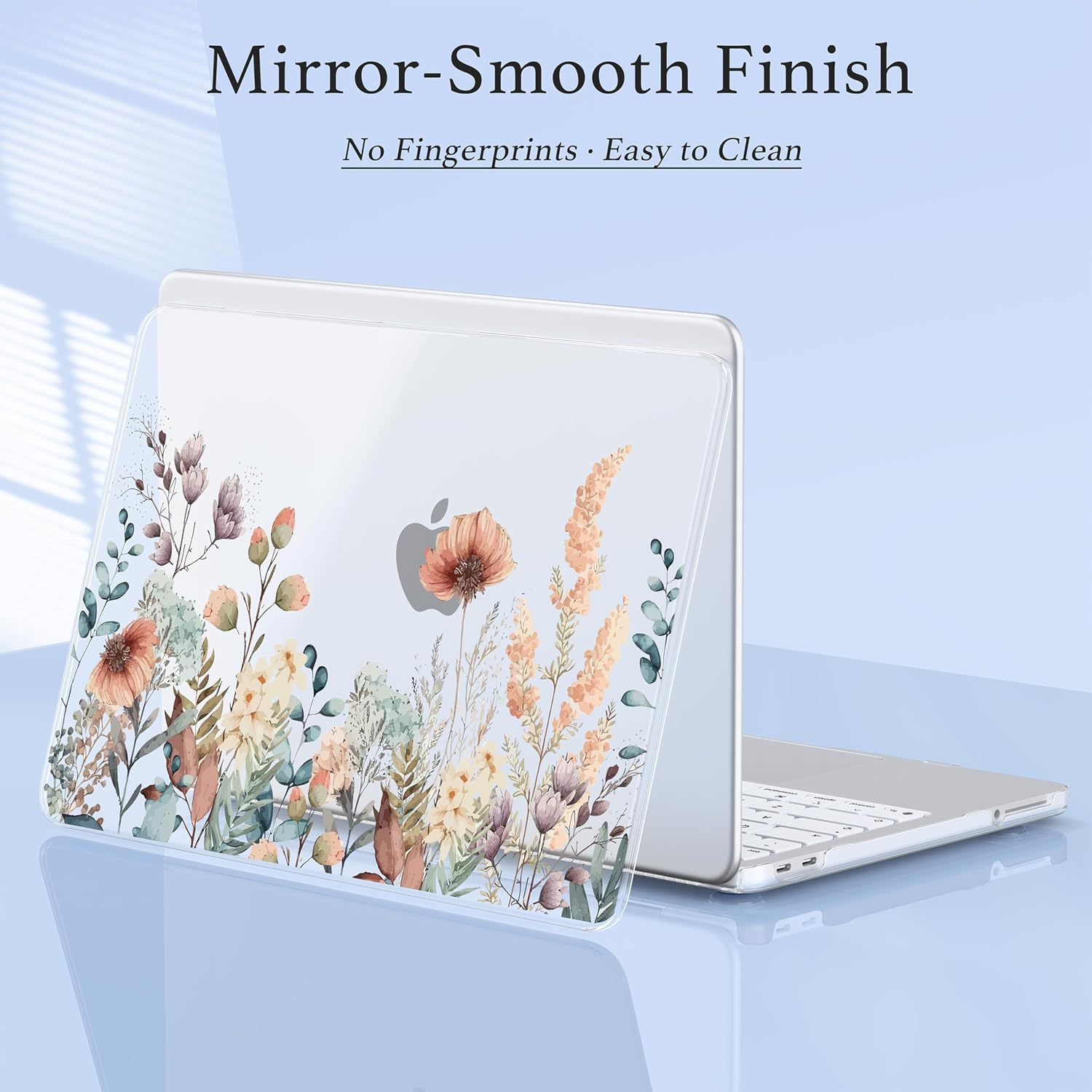 MecBevia for MacBook Neo Case 13 inch 2026 Release Model A3404 with A18 Pro Chip, Hard Shell Cover with Keyboard Cover, Screen Protector, Type C, Garden Flowers