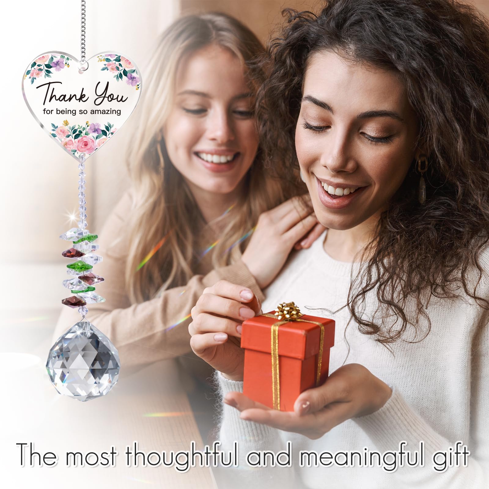 Teacher Gifts, Thank You Gifs for Women/Men/Colleagues, Crystal Sun-Catcher, Retirement Gifts for Women Thanks Present - Image 4