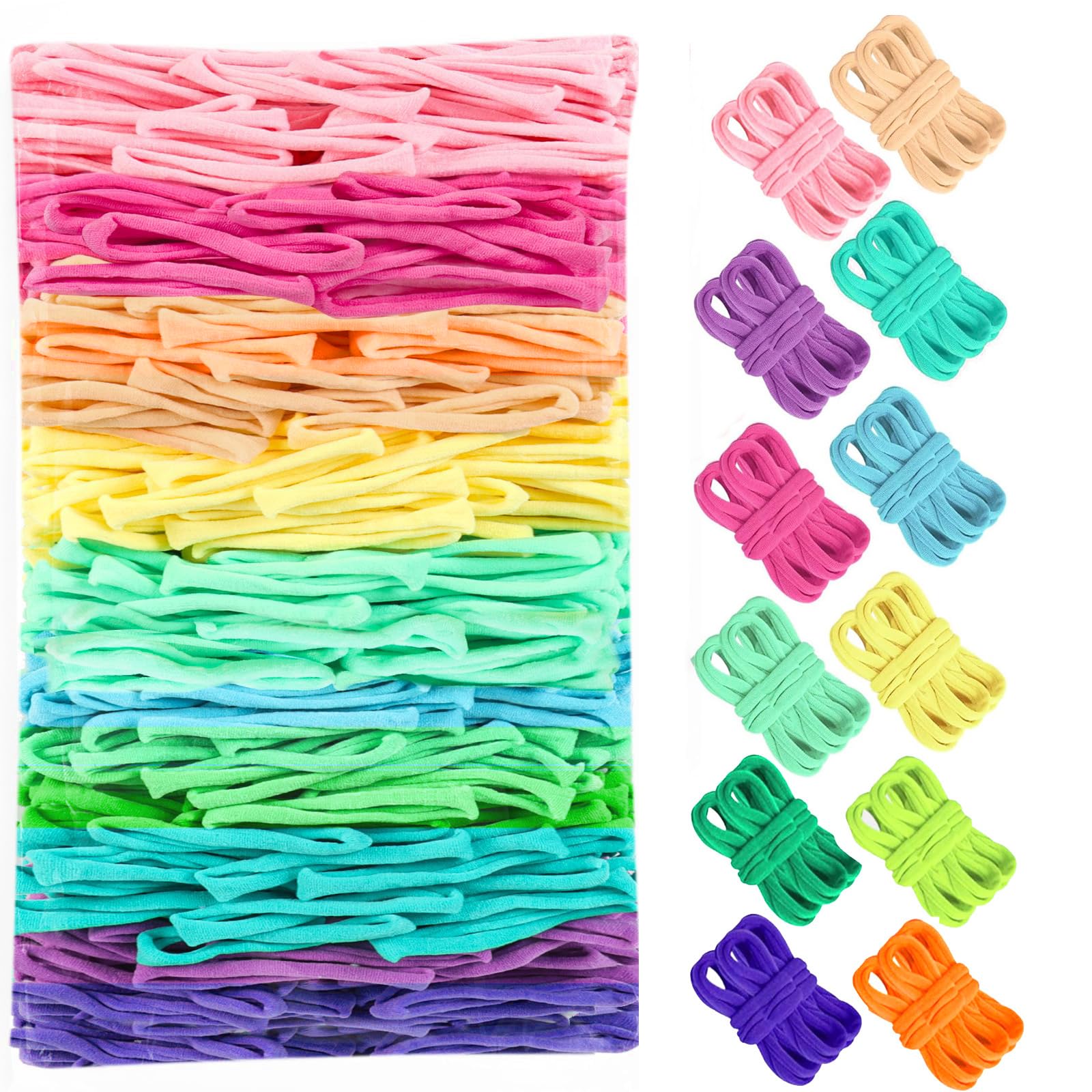 FRYTEPUYE 1000 PCS Loom Loops Potholder,Potholder Loom for Kids,Weaving Colorful Craft Flexible DIY Kit Colorful Weaving Crafts for Kids Adults Elastic Loops Only