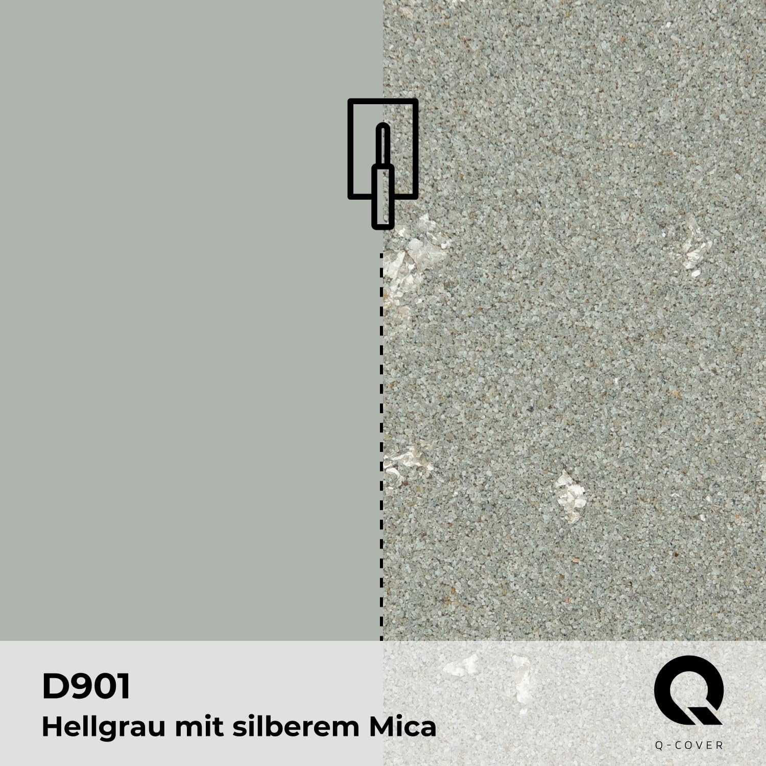 Quarzgrund für Dekorativer Putz mit Mica Hellrau D901 7,5KG | Acrylatdispersion Grundiermittel Innen & Außen für Wände und Decken Grundierung Schutz Mosaikputz ca. 0,3-0,4 KG/m2