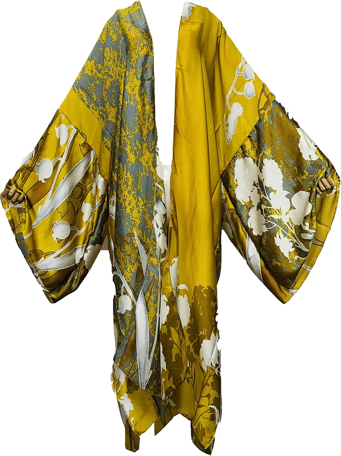 Summer Silk feeling Women bikini Sweet Cardigan stitch Cocktail sexcy Boho African Holiday Maxi Batwing SleeveRobe kaftan