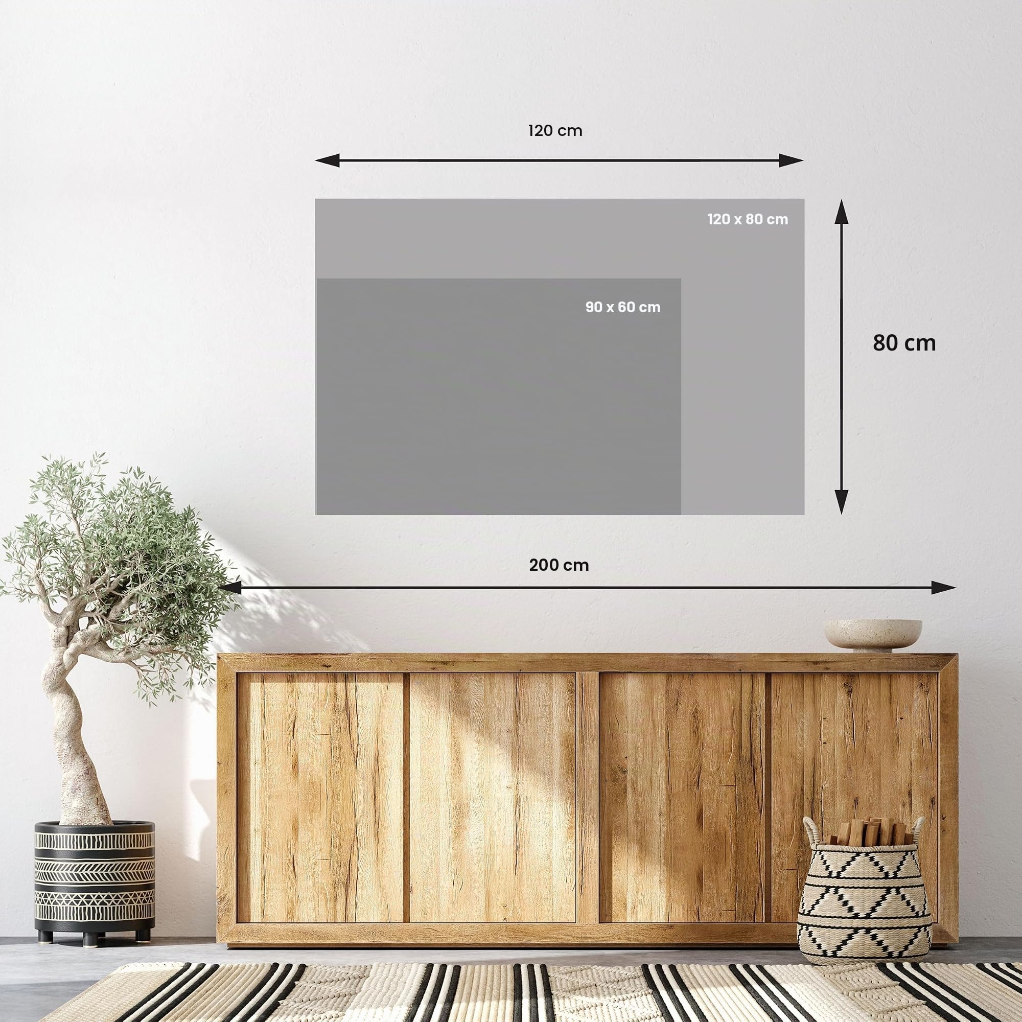 LUMASOUL Wandbilder Wohnzimmer Leinwandbild Dschungel 120x80 cm | 1-teiliges Bild für Schlafzimmer, Flur, Büro und Küche, modernes Foto-Motiv