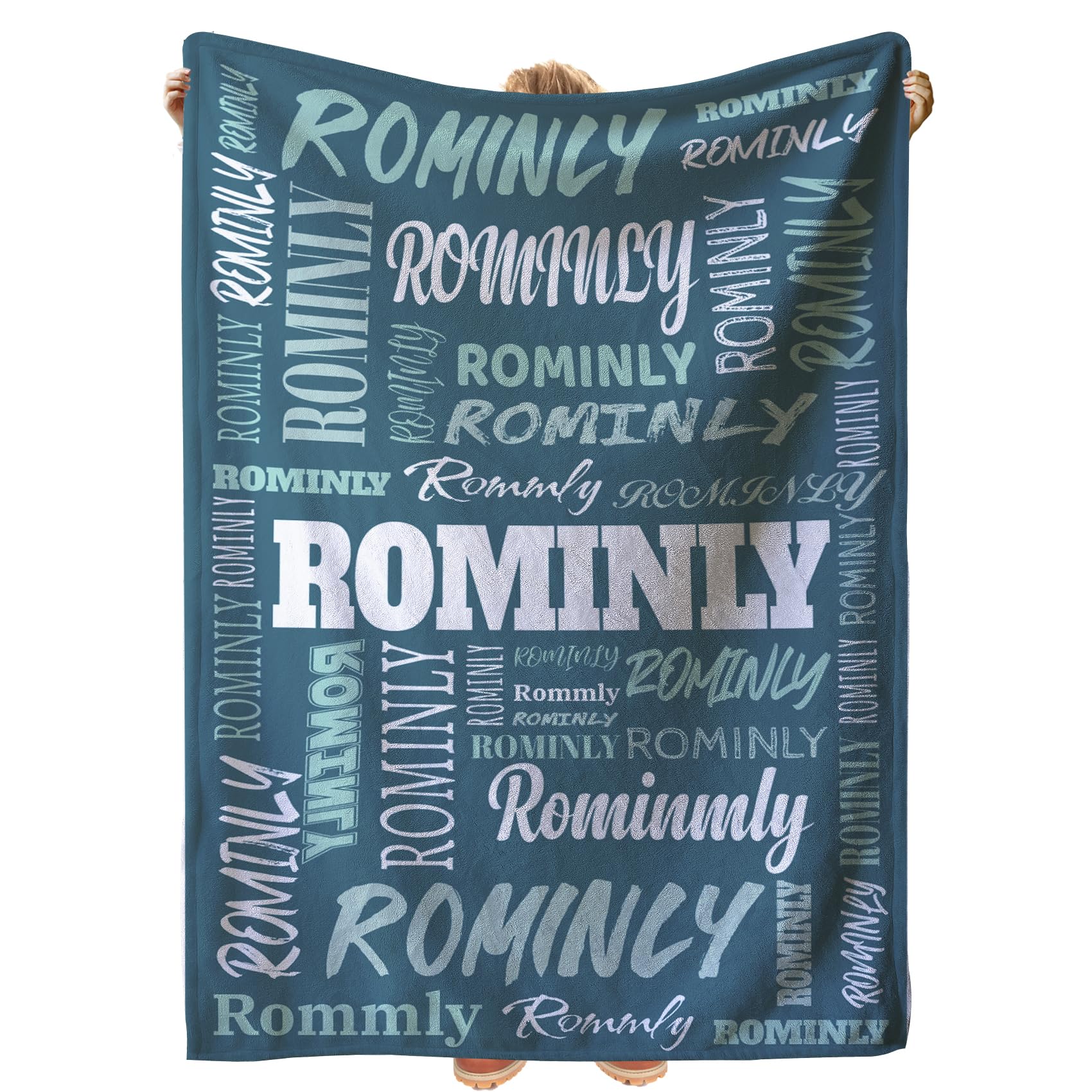 DZWSZ Personalised Name Blanket, Personalised Baby Blankets with Name, Custom Throw Blanket for Bed, Customized Soft Blanket for Kids Adults Gift for Mothers Fathers Day Birthday Anniversary Wedding