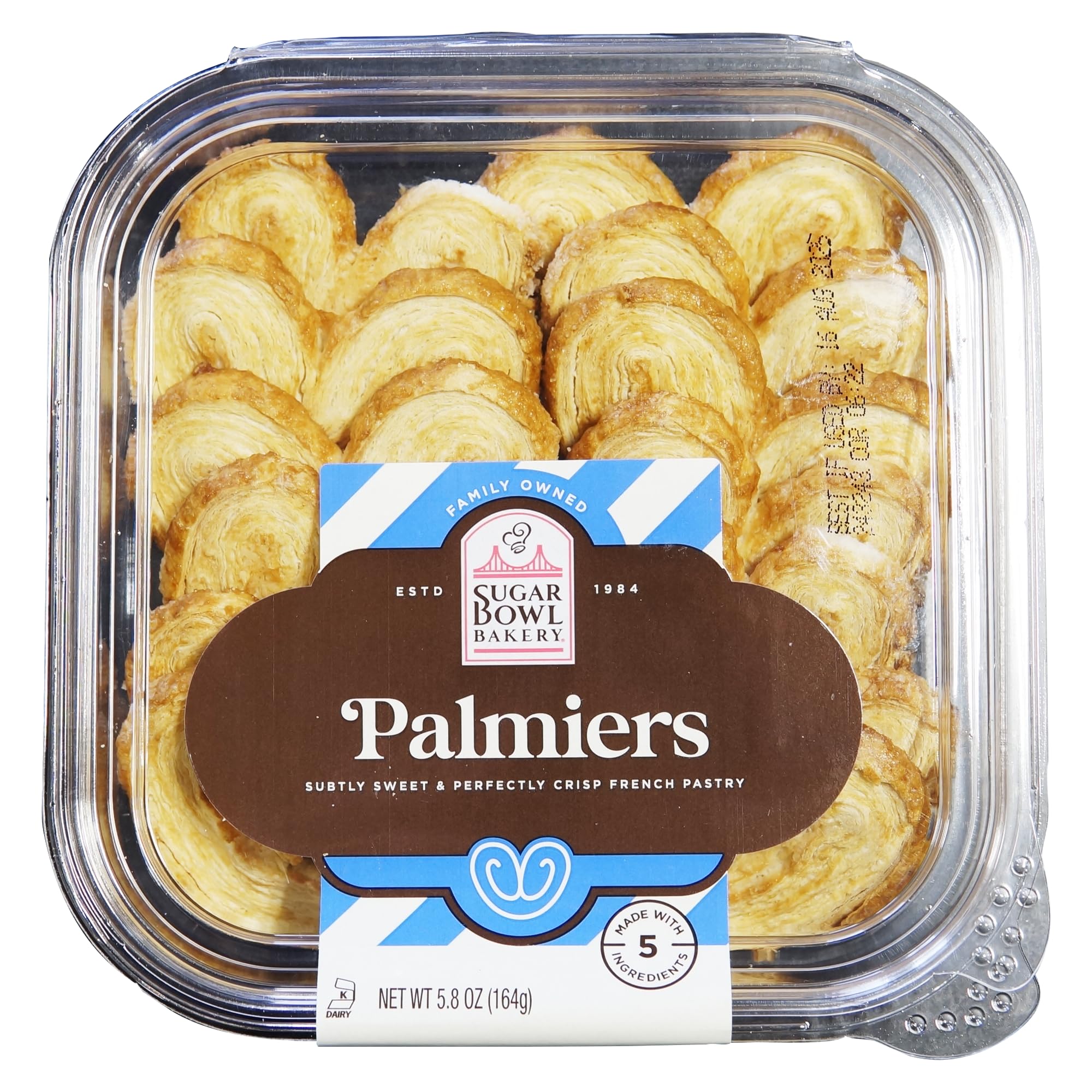 KGF - Sugar Bowl Bakery Palmiers, French Pastry Cookies, 5.8 oz, Pack of 3