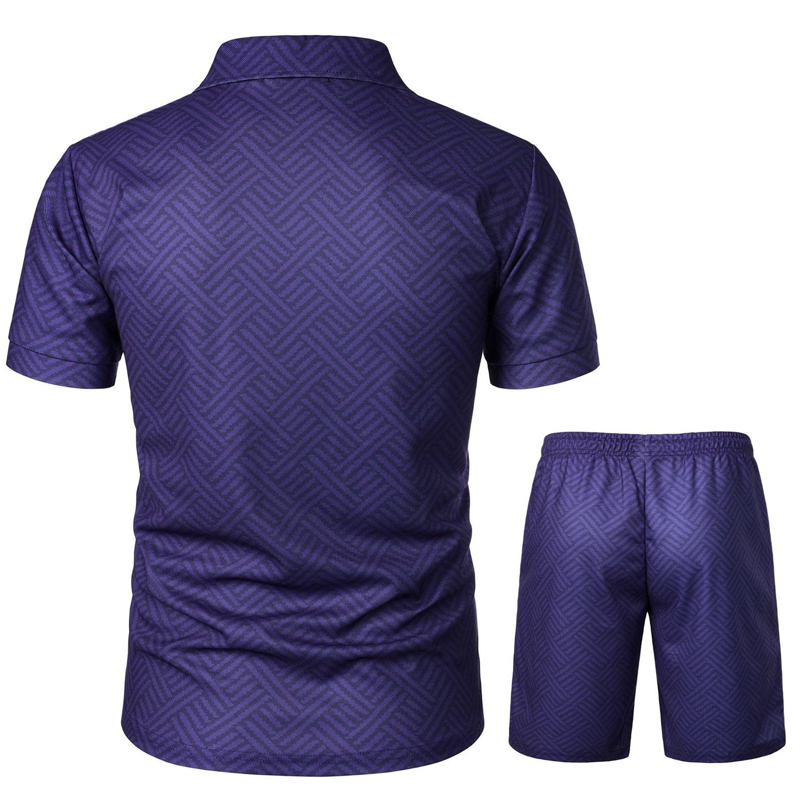 Conjunto de chándal para hombre de verano, traje deportivo de 2 piezas, conjunto deportivo, camiseta de manga corta y pantalones cortos, conjunto de tiempo libre, polo de negocios, camisa con media