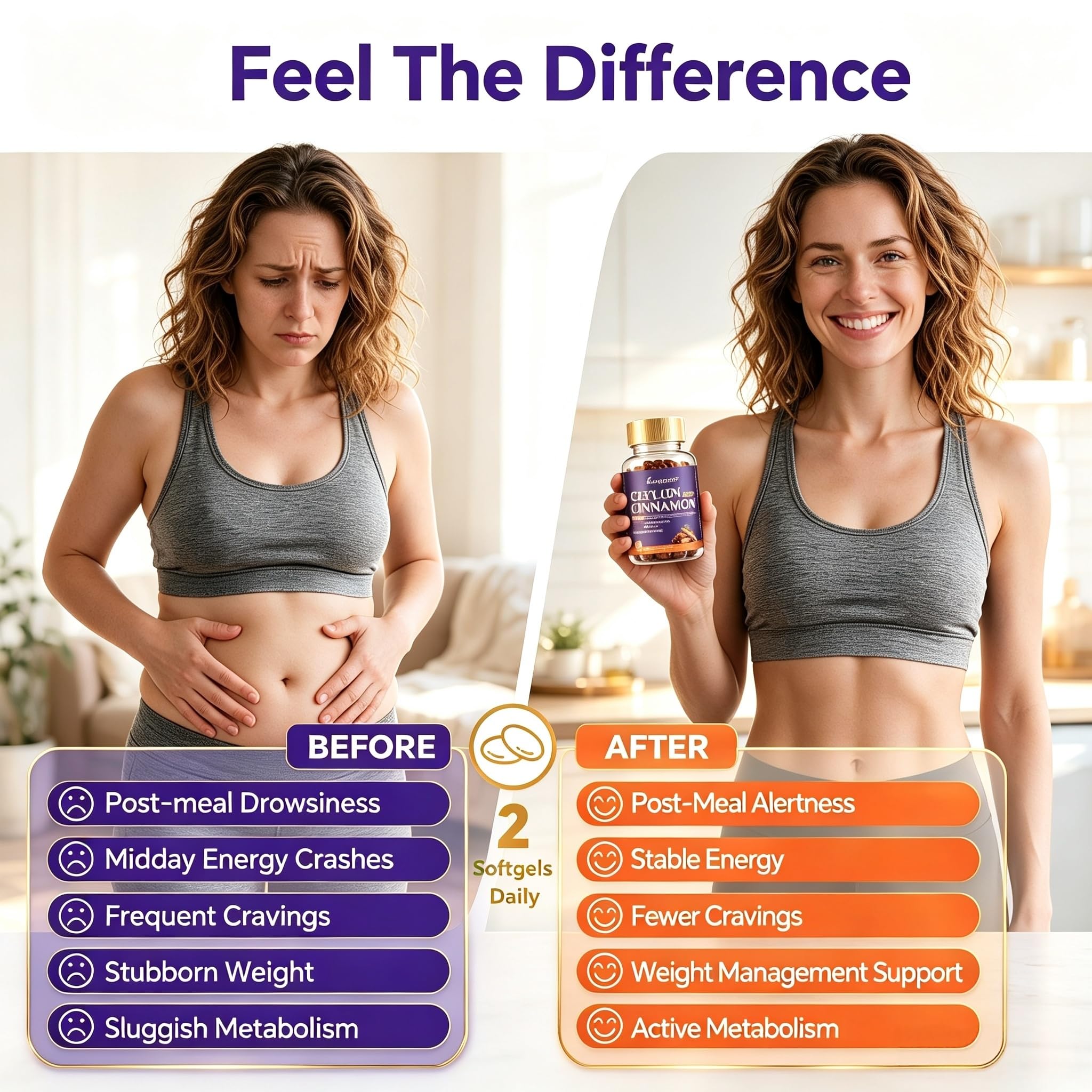 Ceylon Cinnamon Softgels - 20:1 Extract Cinnamon with MCT Oil, 180 Softgels — Amazon image 5