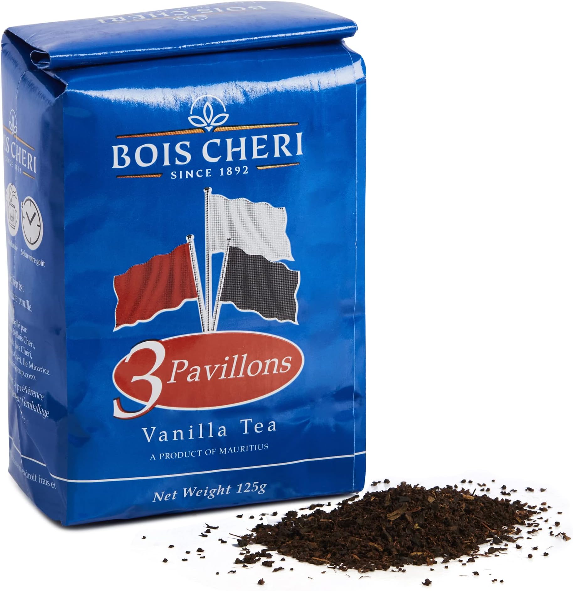 Bois Cheri Mauritian Black Vanilla Loose Leaf Tea - Premium Organic Loose Leaf Black Tea from Mauritius - Vegan, Gluten-Free, and Non-GMO - 4.4 oz