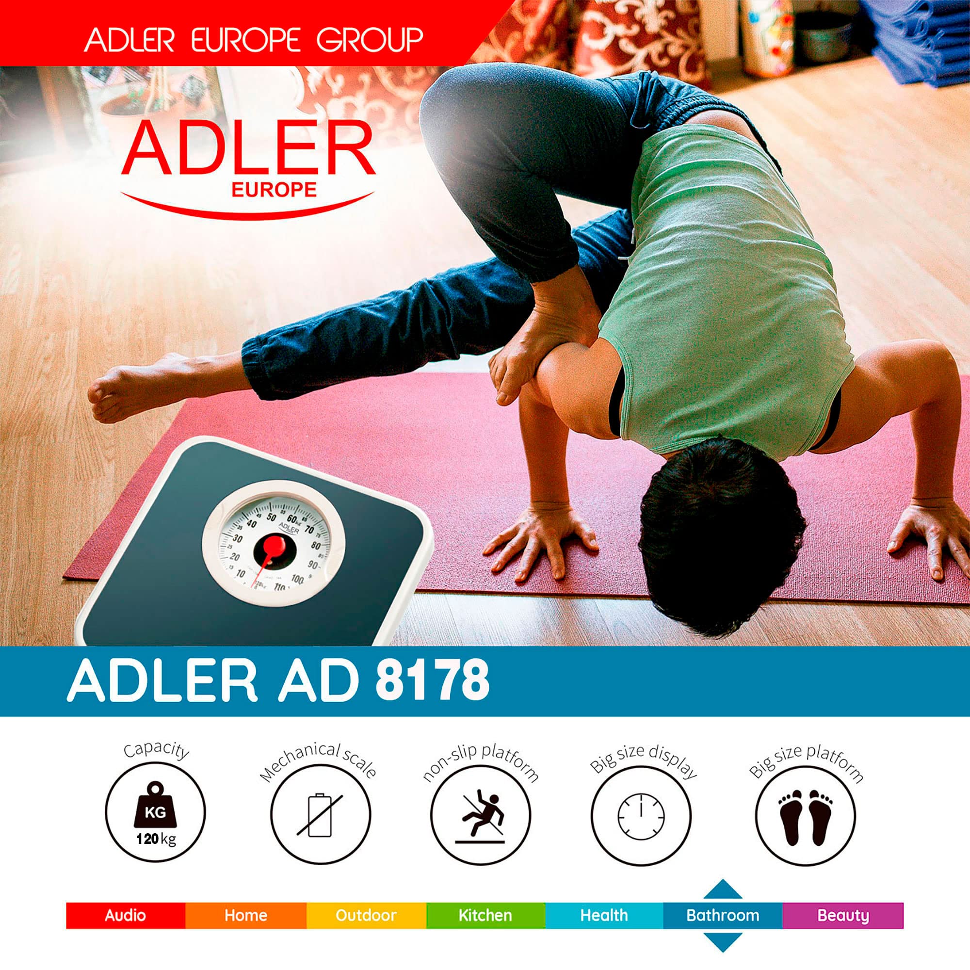 ADLER EUROPE 8178 Waga łazienkowa - Mechaniczna
