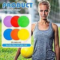 Vista 3 de 9 inch Spot Markers Flat Field Cones,Non Slip Spot Floor Dots for Soccer Basketball Baseball Sports Speed Agility Training